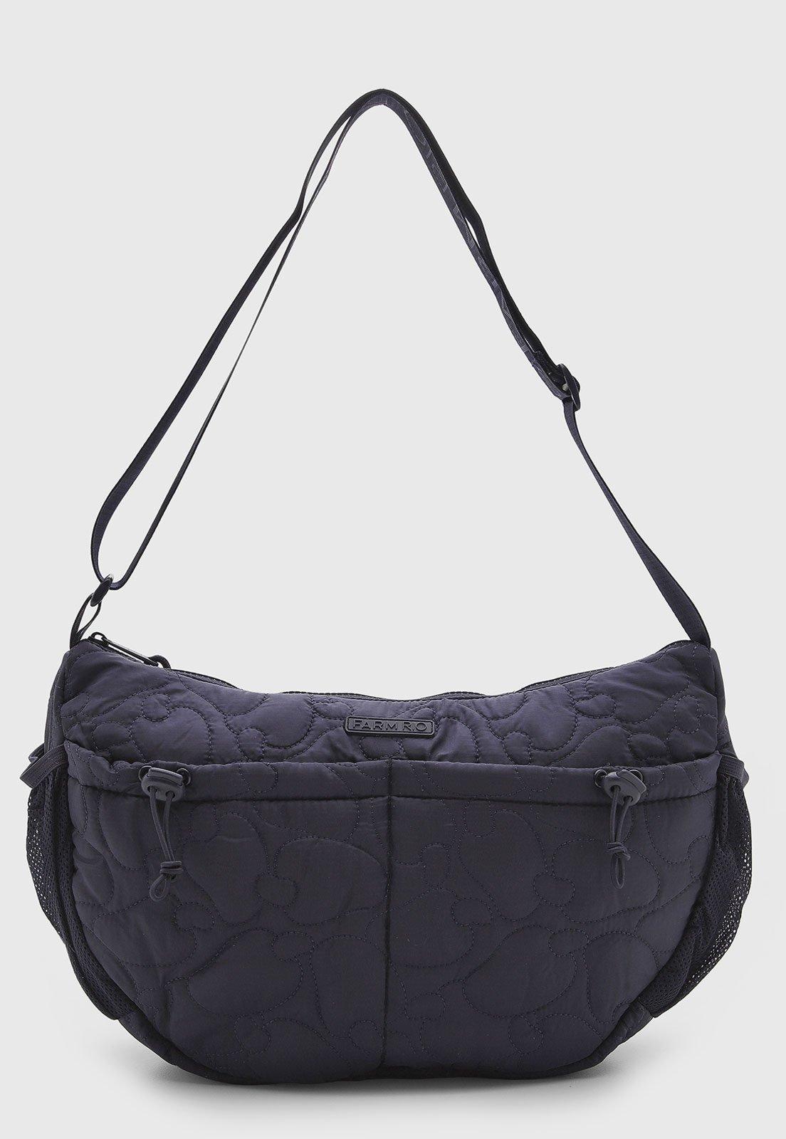 Bolsa Feminina FARM Banana Puffer Azul-marinho