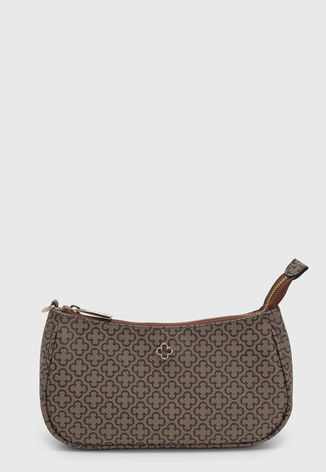 Bolsa Média Feminina Capodarte Monograma Bege