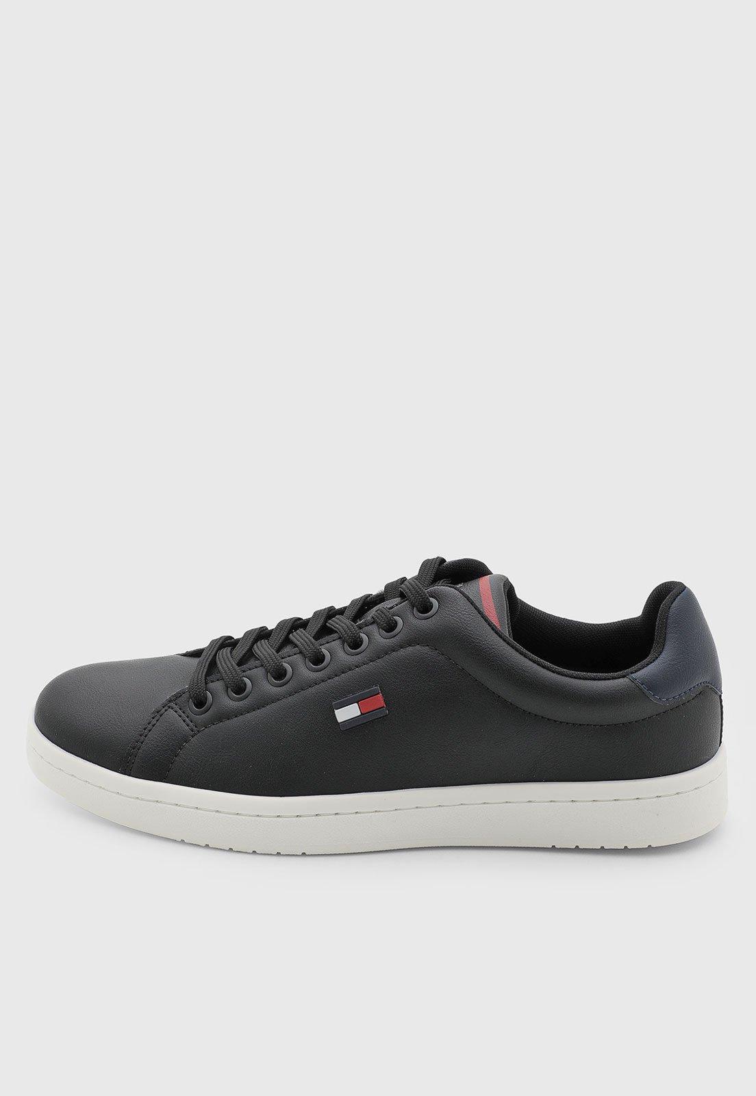 Tênis Masculino Tommy Hilfiger Flag Atos Preto