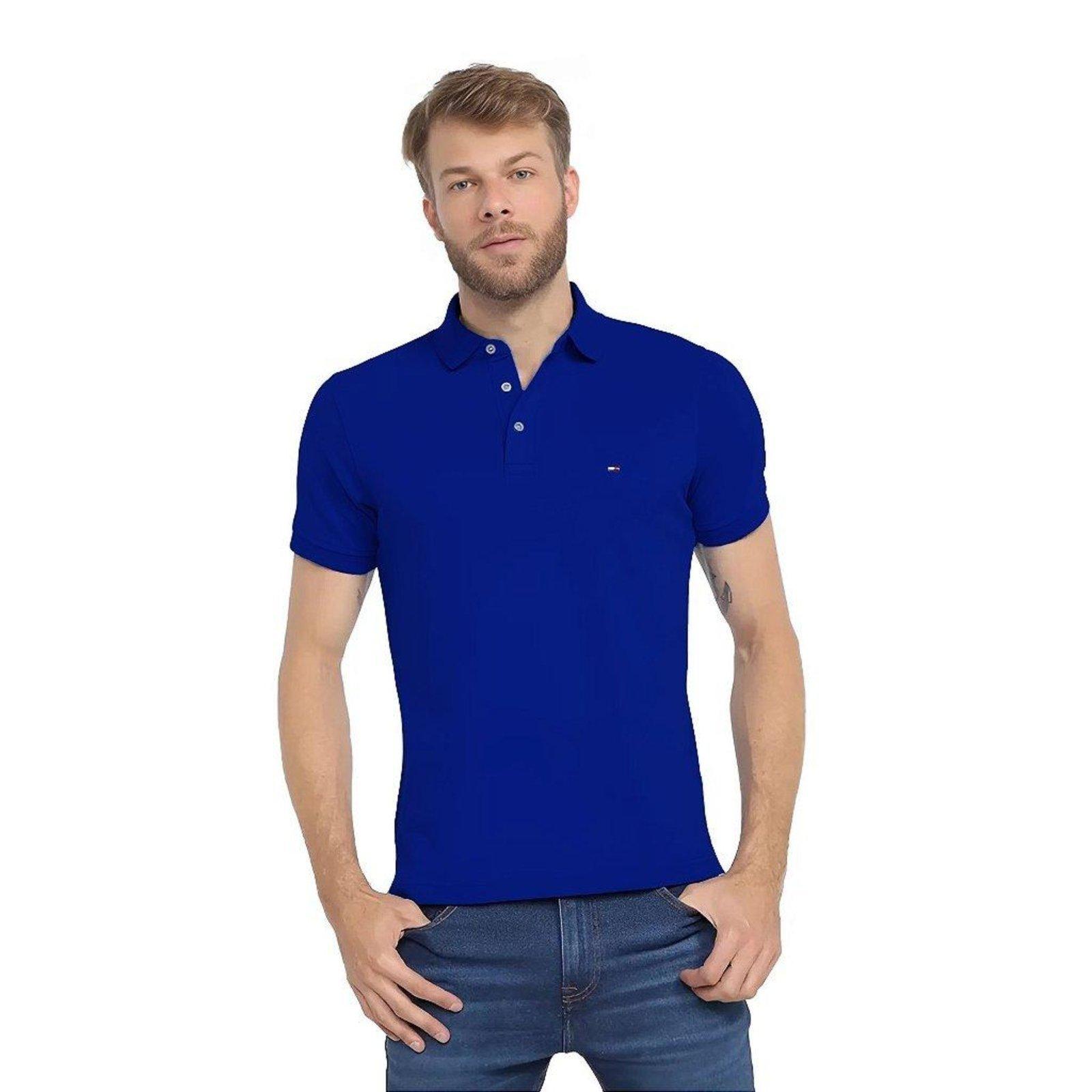 Camiseta Gola Polo Tommy Hilfiger Im 1985 Azul Slim