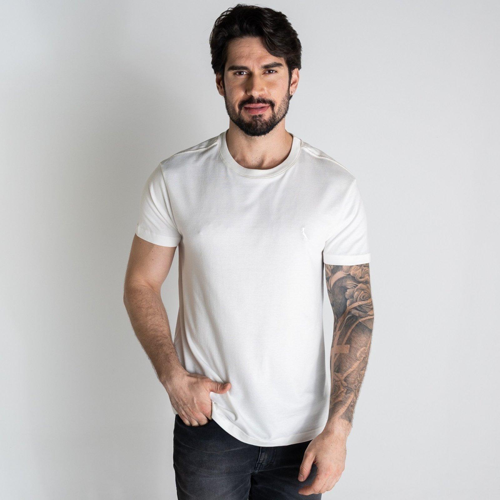 Camiseta Reserva Malha Trabalhada Off White