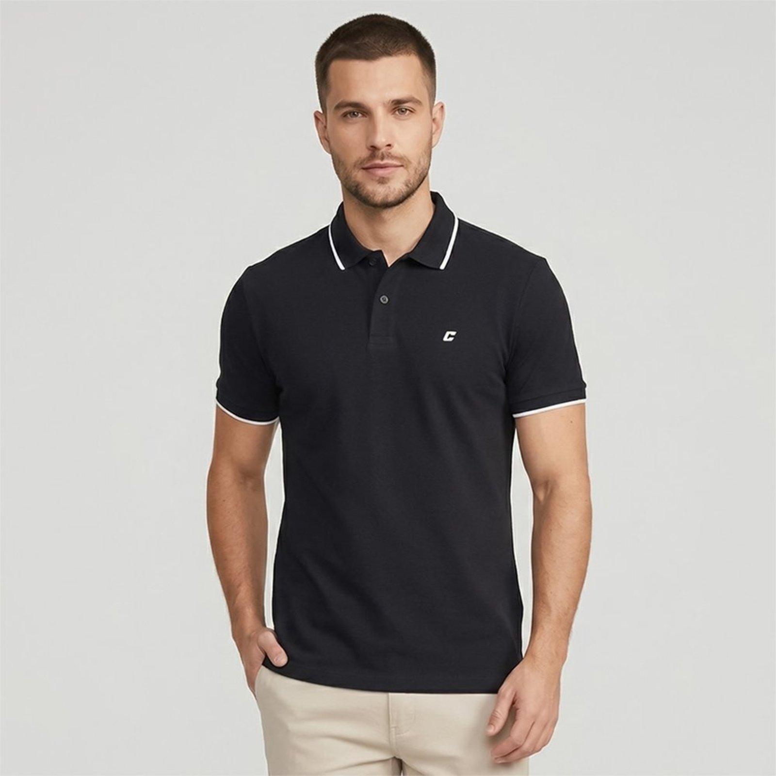 Camisa Polo Colcci Logo Line Ou26 Preto Masculino