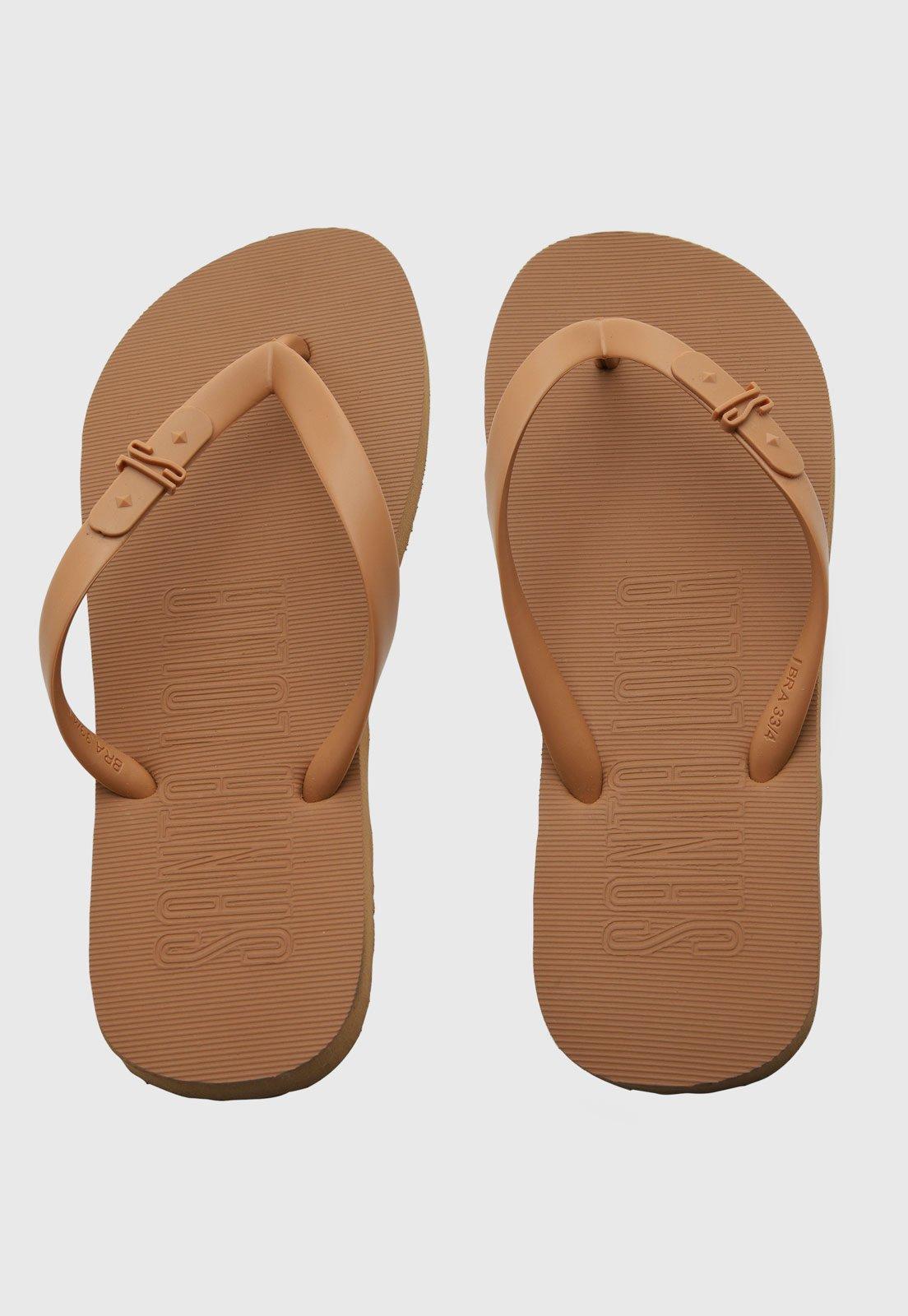 Chinelo Feminino Santa Lolla Dedo Bege