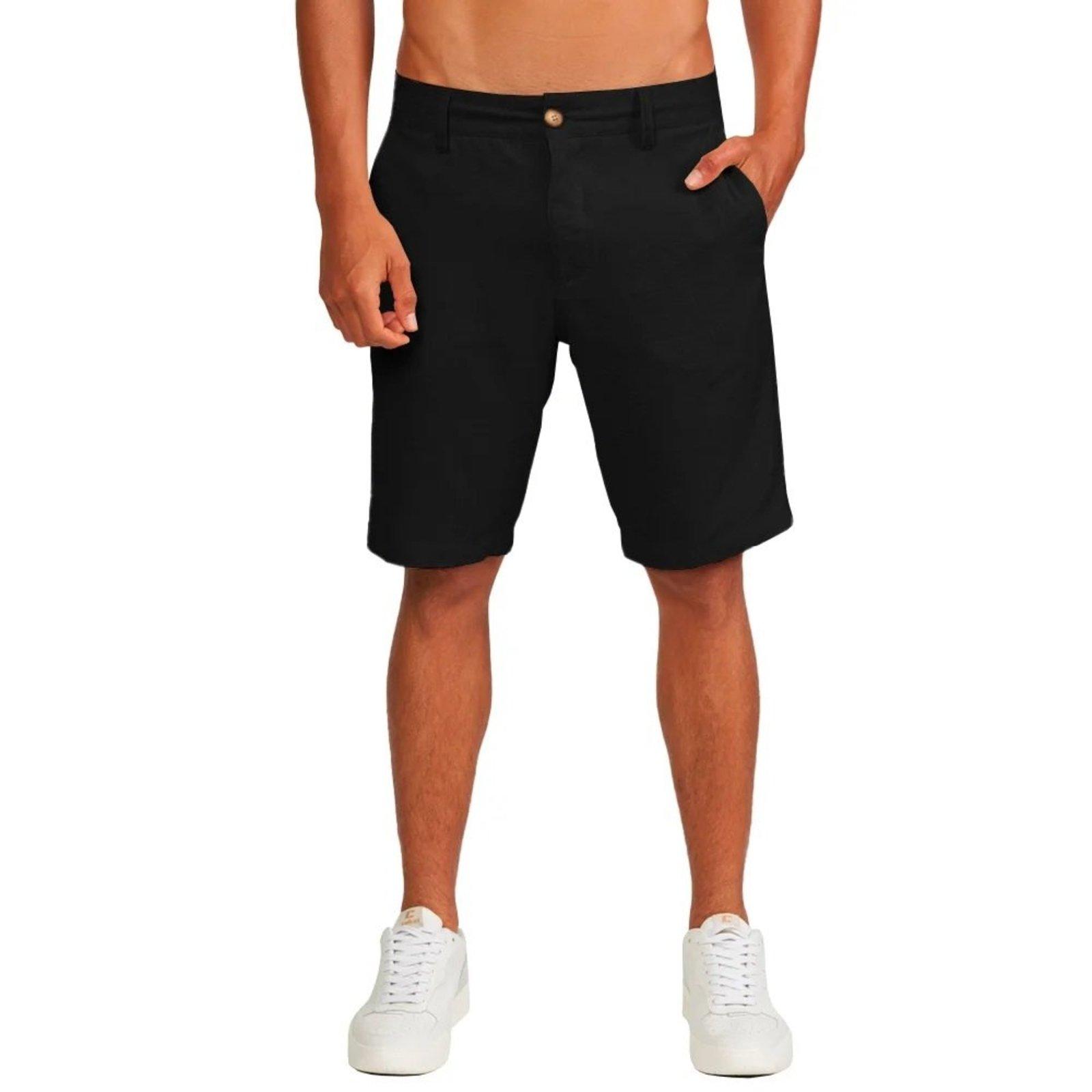 Bermuda Linho Colcci Davi VE24 Preto Masculino