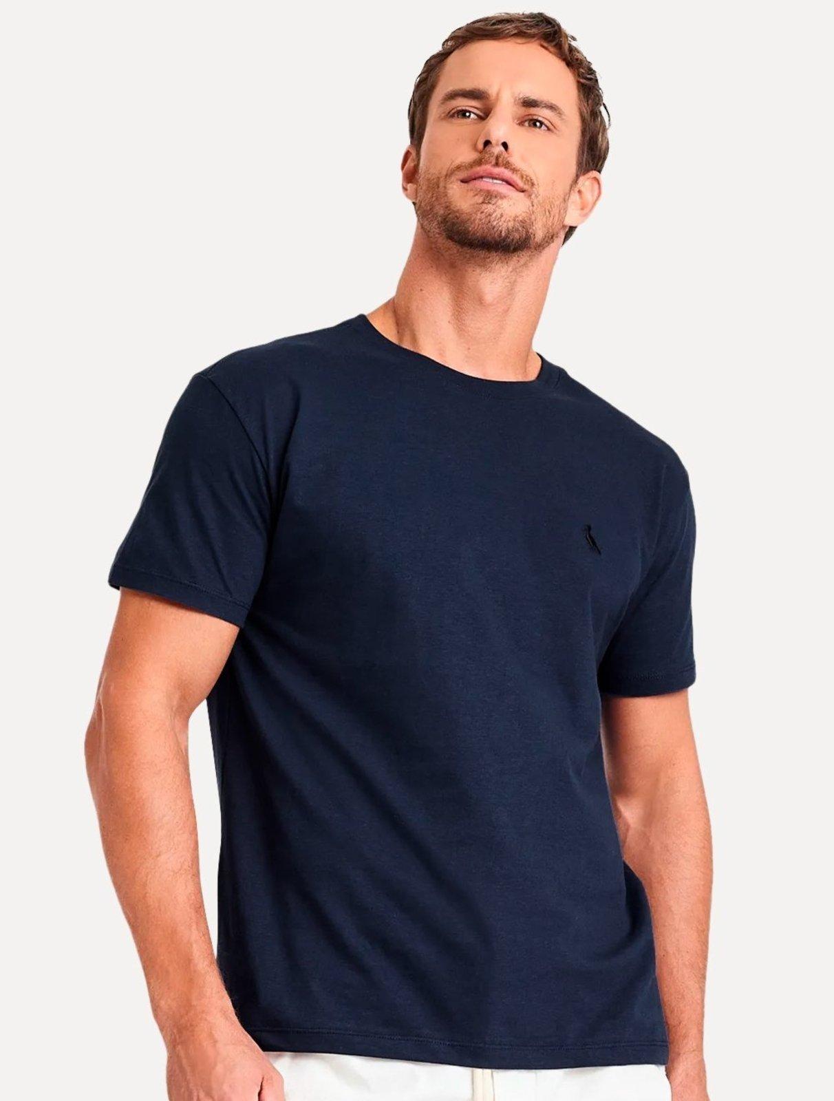 Camiseta Reserva Masculina Regular Paris Azul Marinho