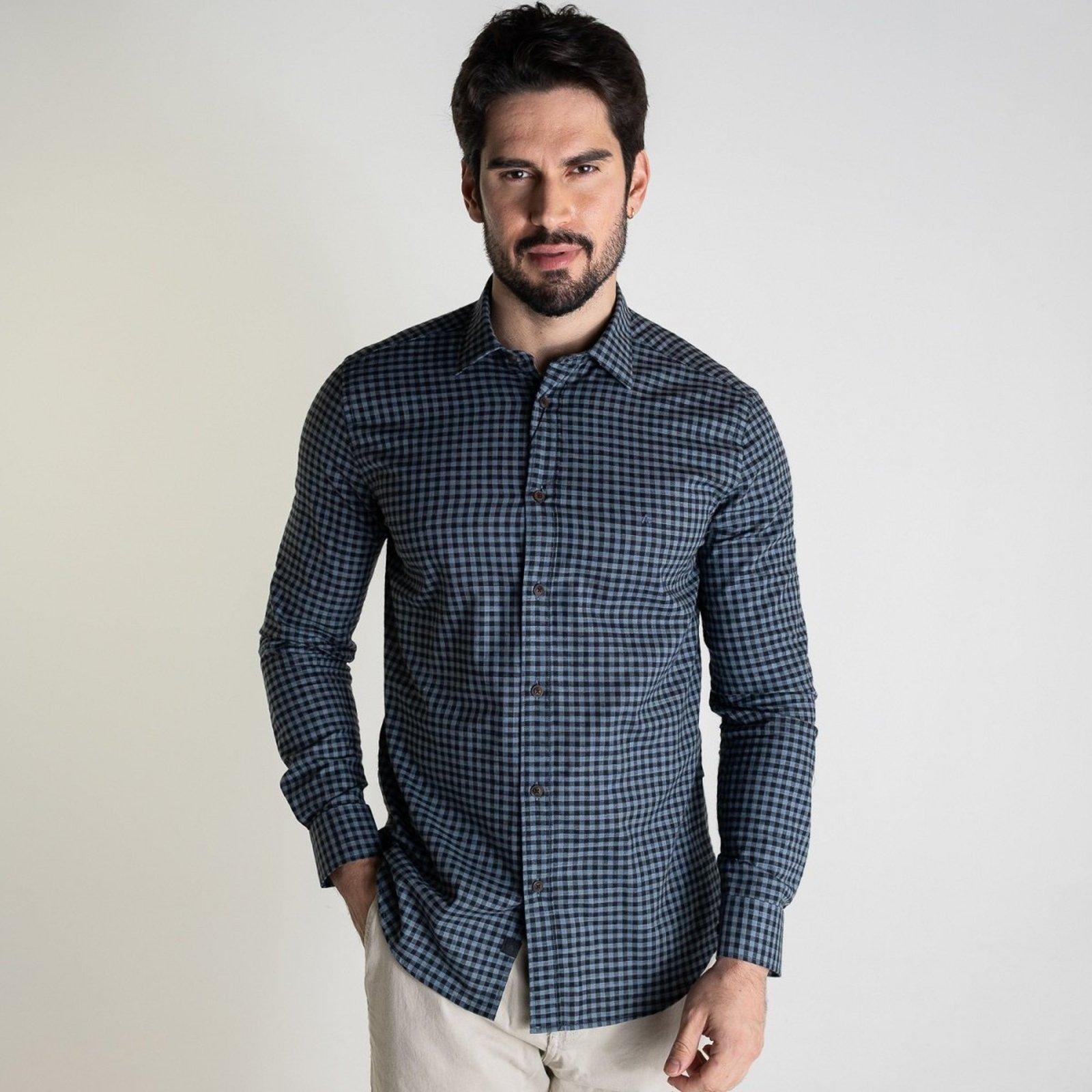 Camisa Aramis Slim Damero Azul