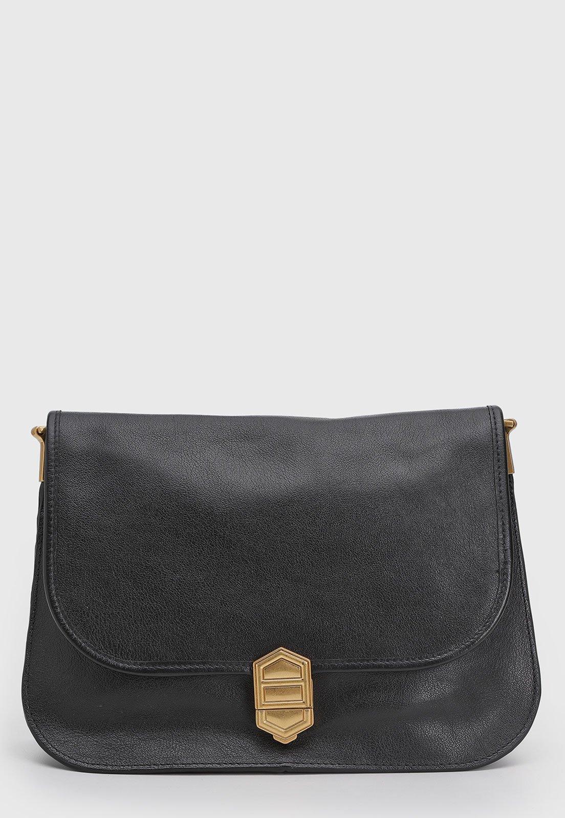 Bolsa Feminina Arezzo Estruturada Couro Preta
