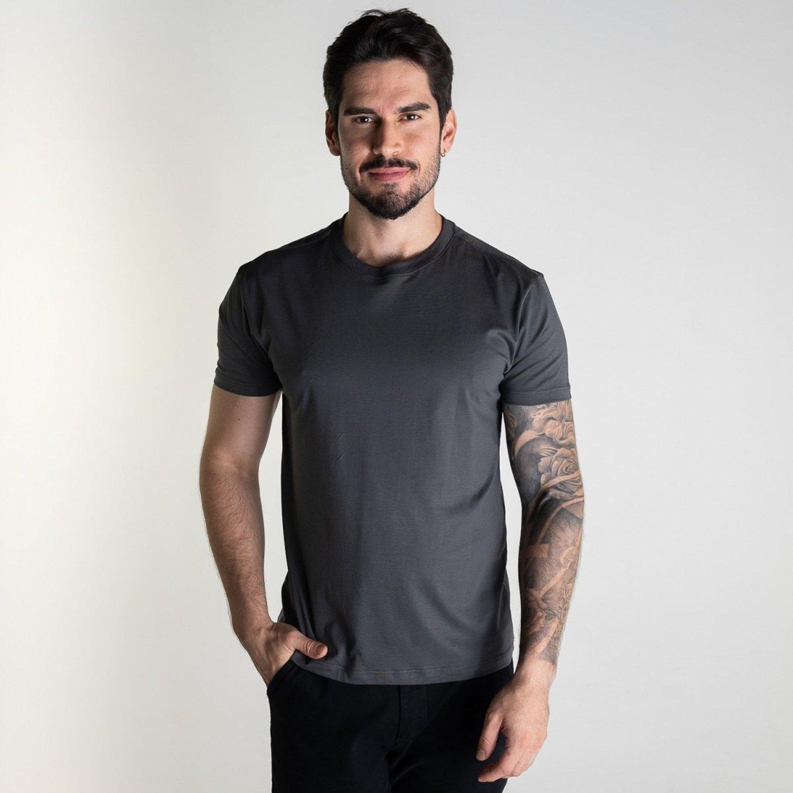 Camiseta Reserva Algodão Pima Chumbo
