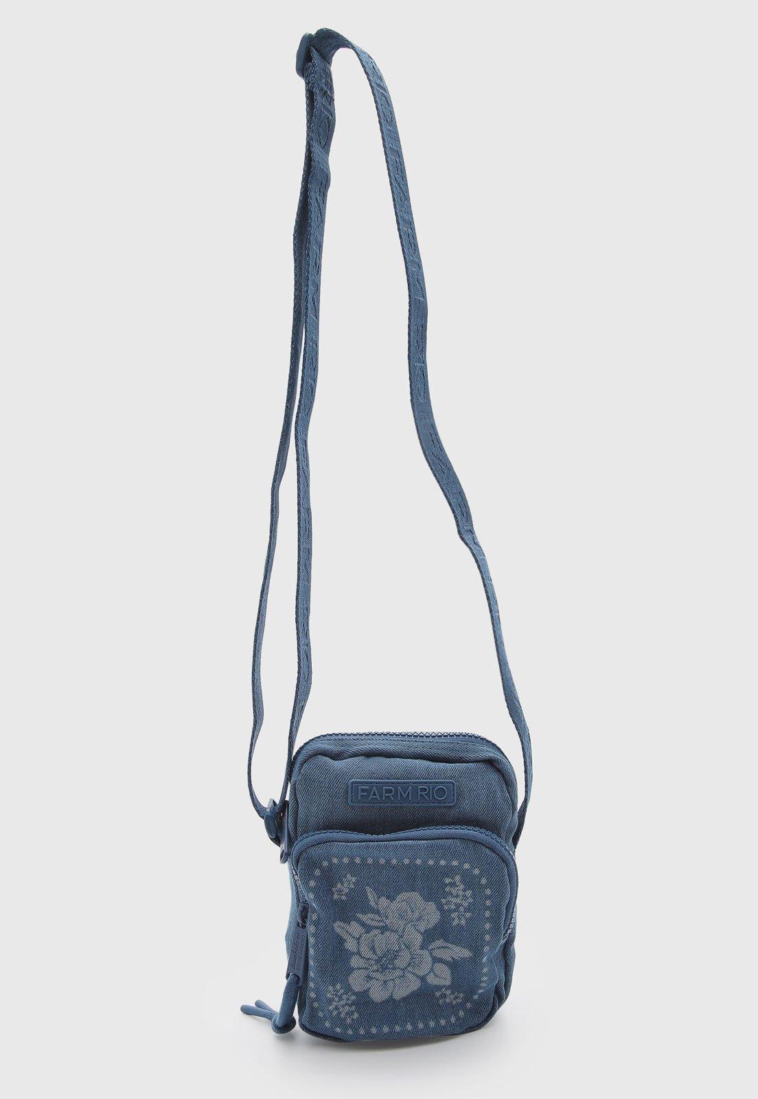Bolsa Feminina FARM Da Gema Tropic Azul
