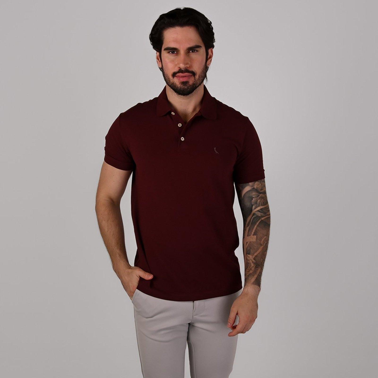 Camisa Polo Reserva Monocromática Marsala