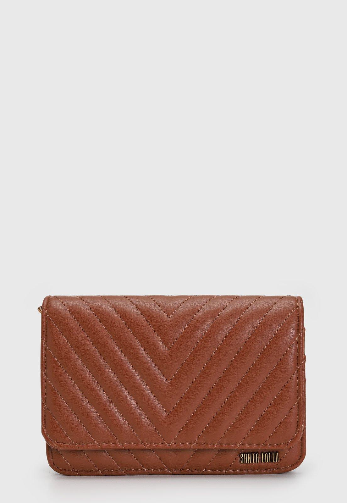 Bolsa Transversal Santa Lolla Alça Ajustável Caramelo