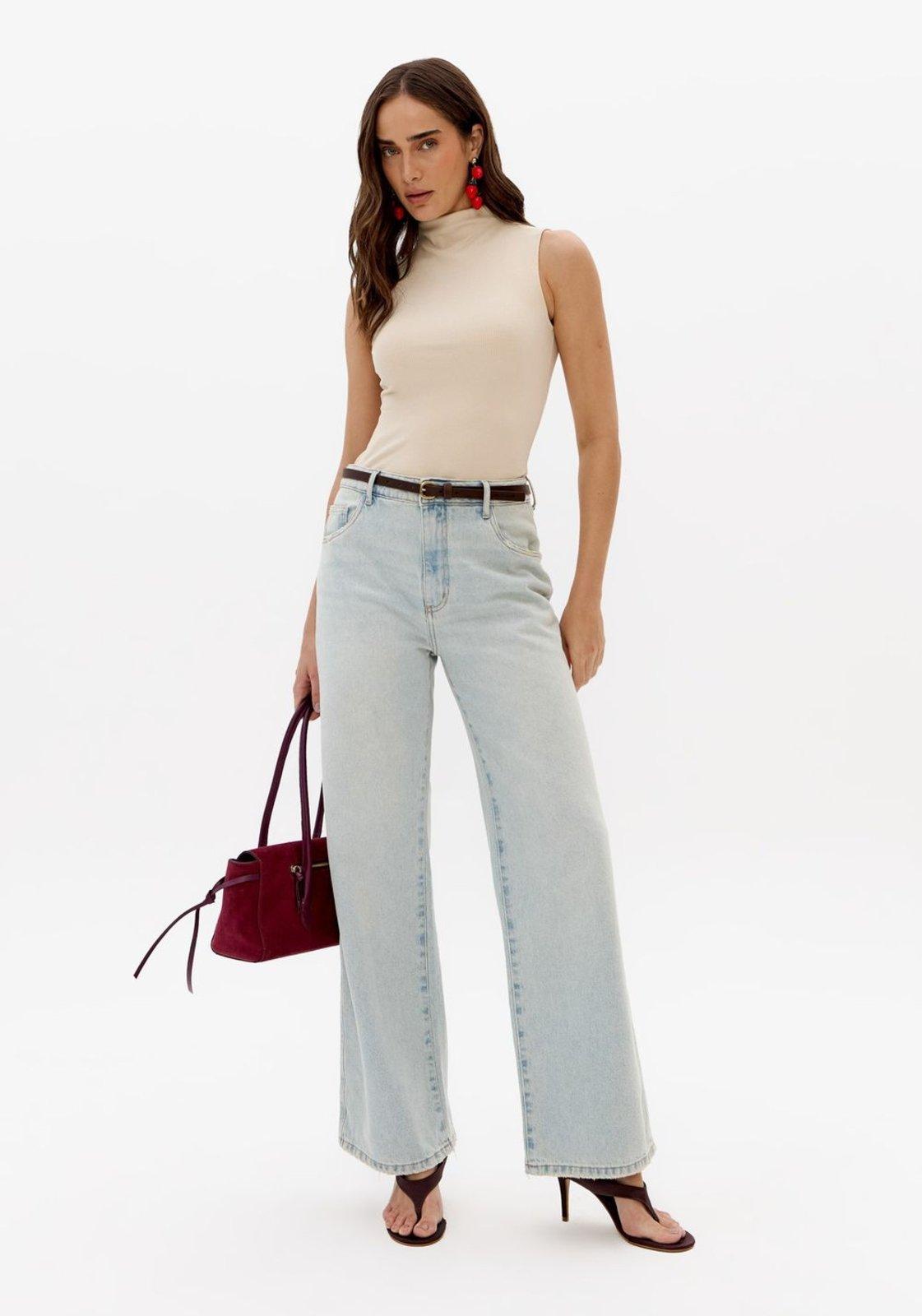 Calça Jeans Full Length Cintura Média Lança Perfume