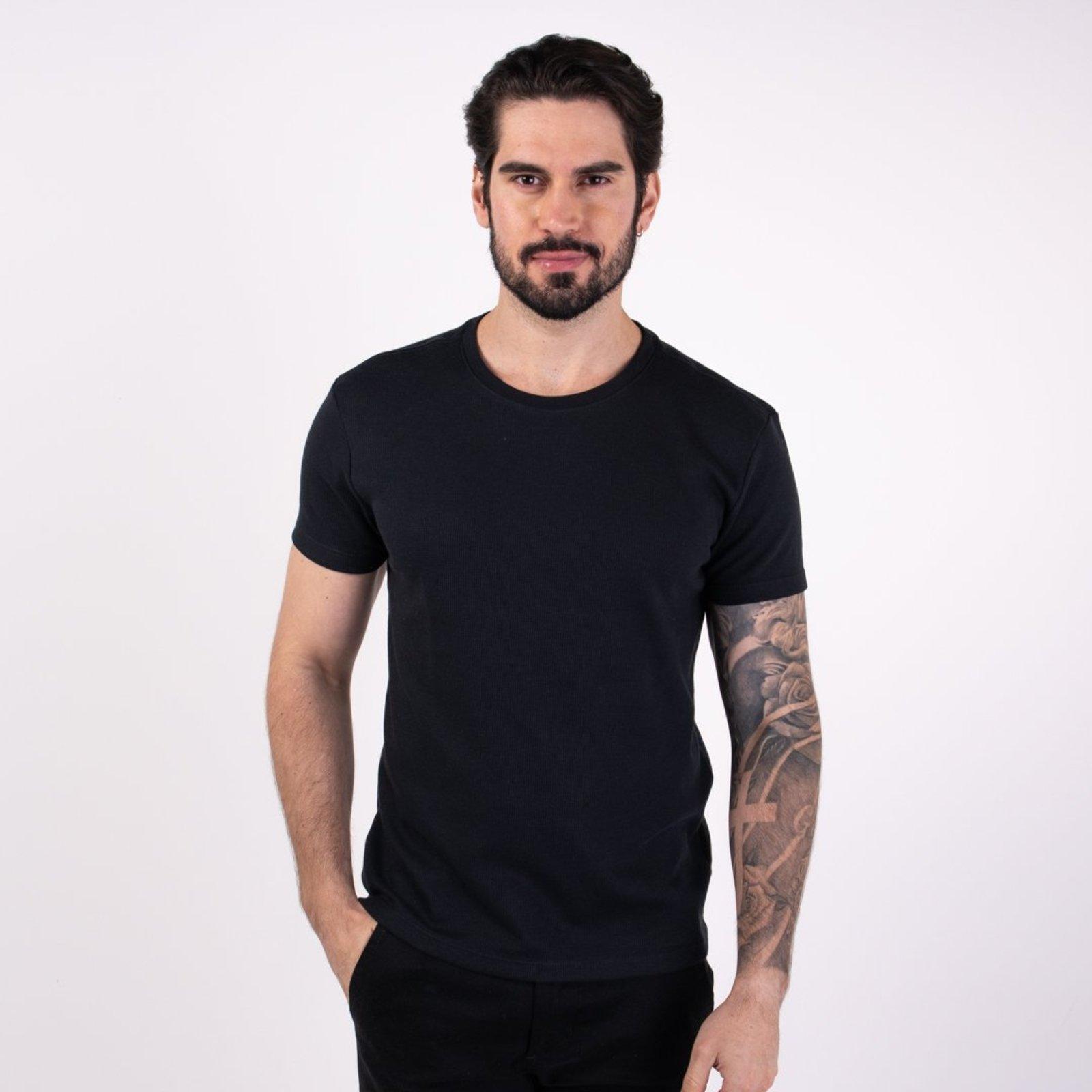 Camiseta Reserva Regular Waffle Preta