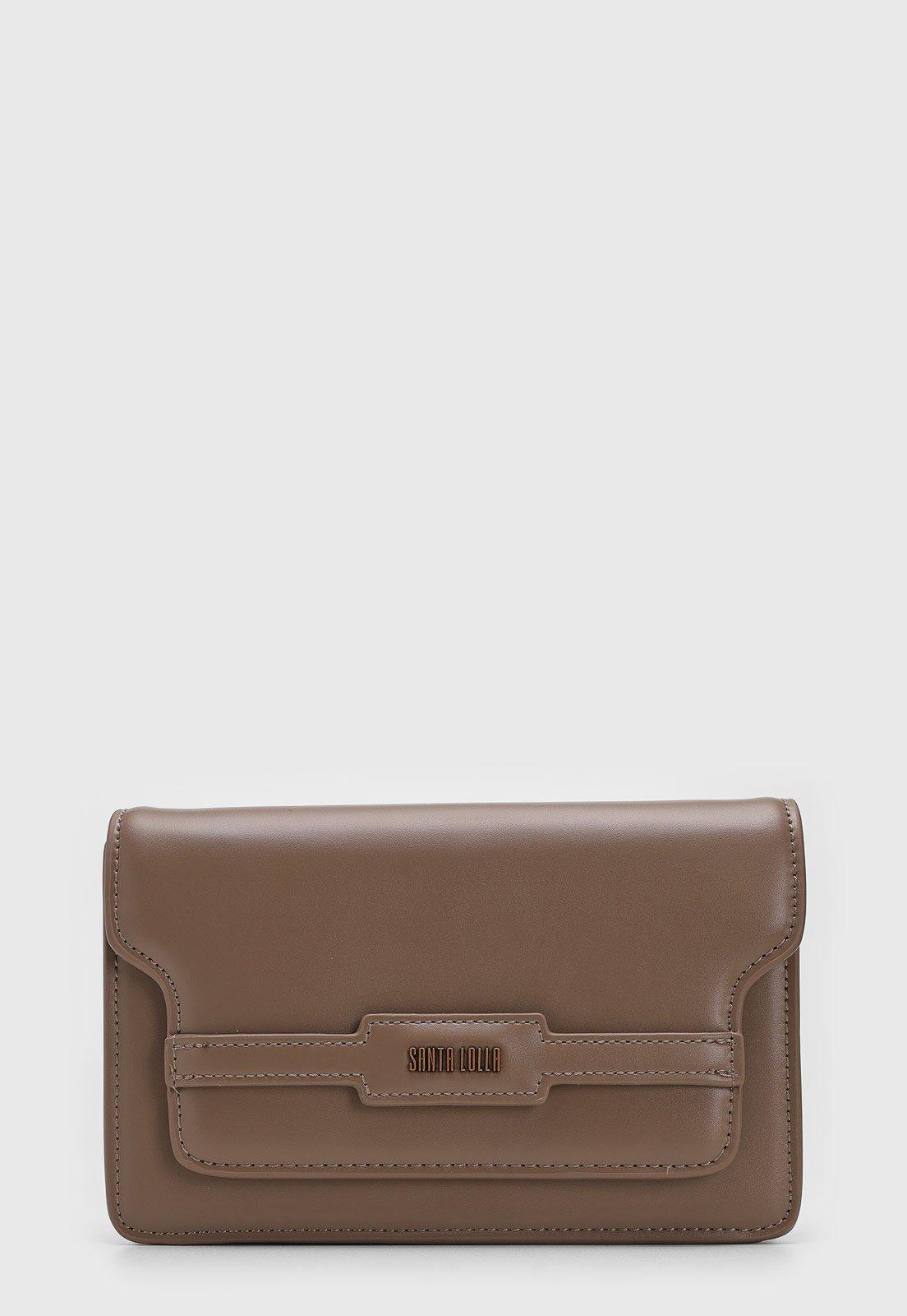 Bolsa Transversal Santa Lolla Logo Marrom