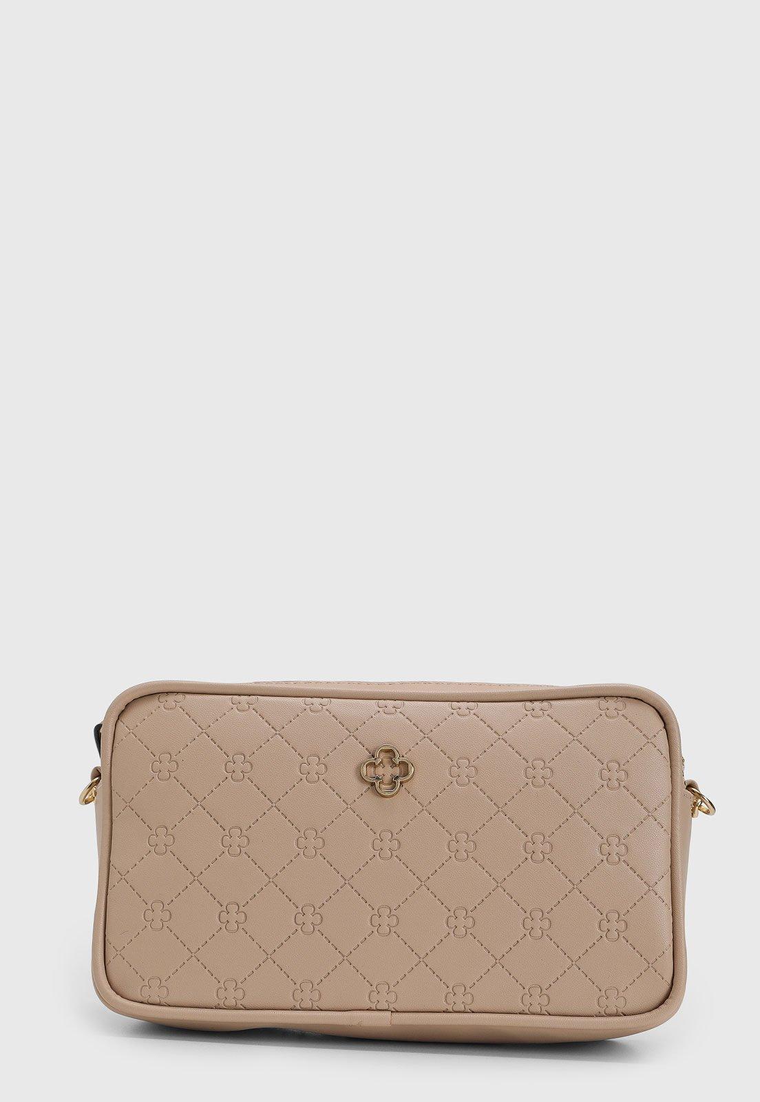 Bolsa Feminina Capodarte Matelassê Monograma Nude