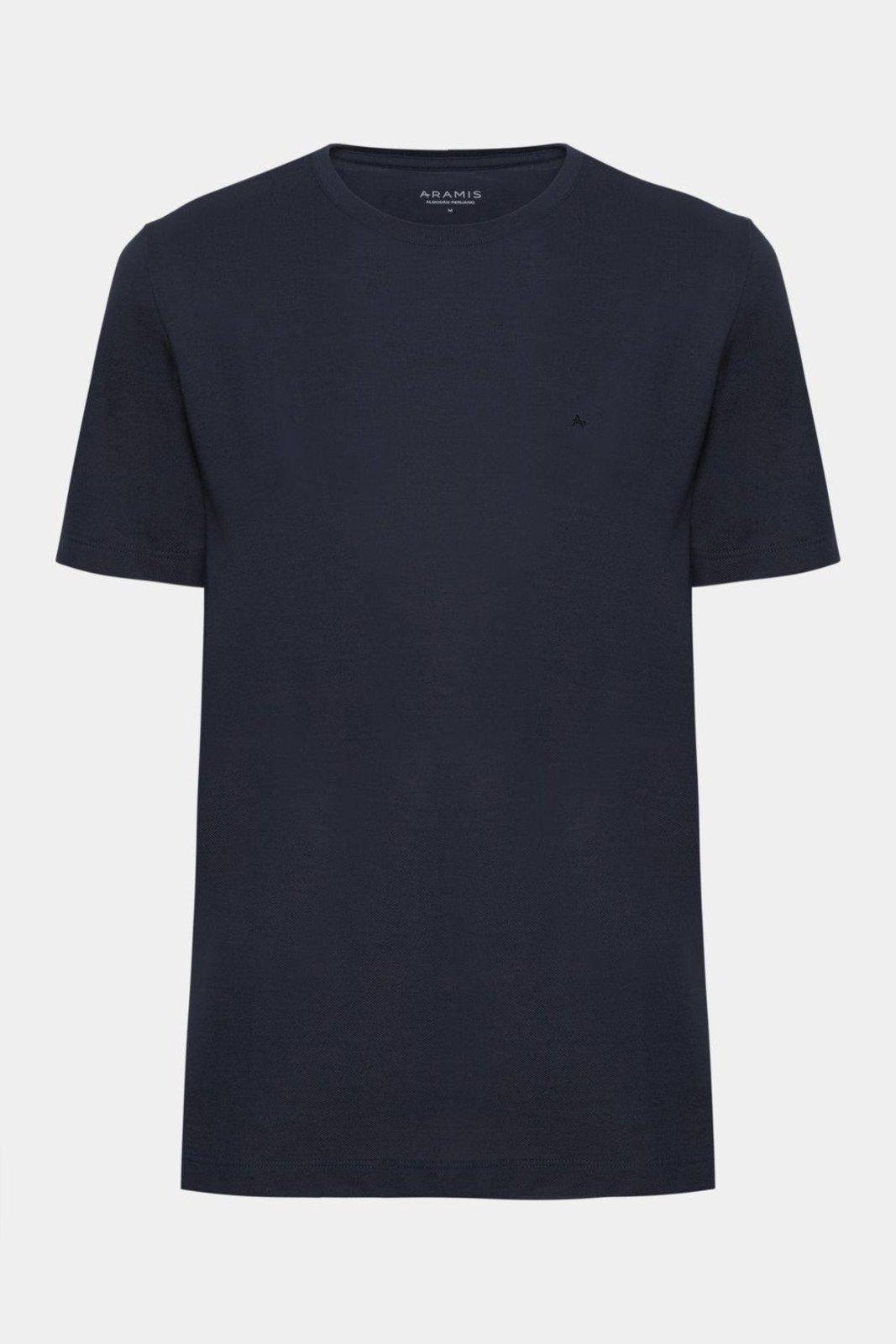 Camiseta Aramis Manga Curta Algodão Peruano Marinho