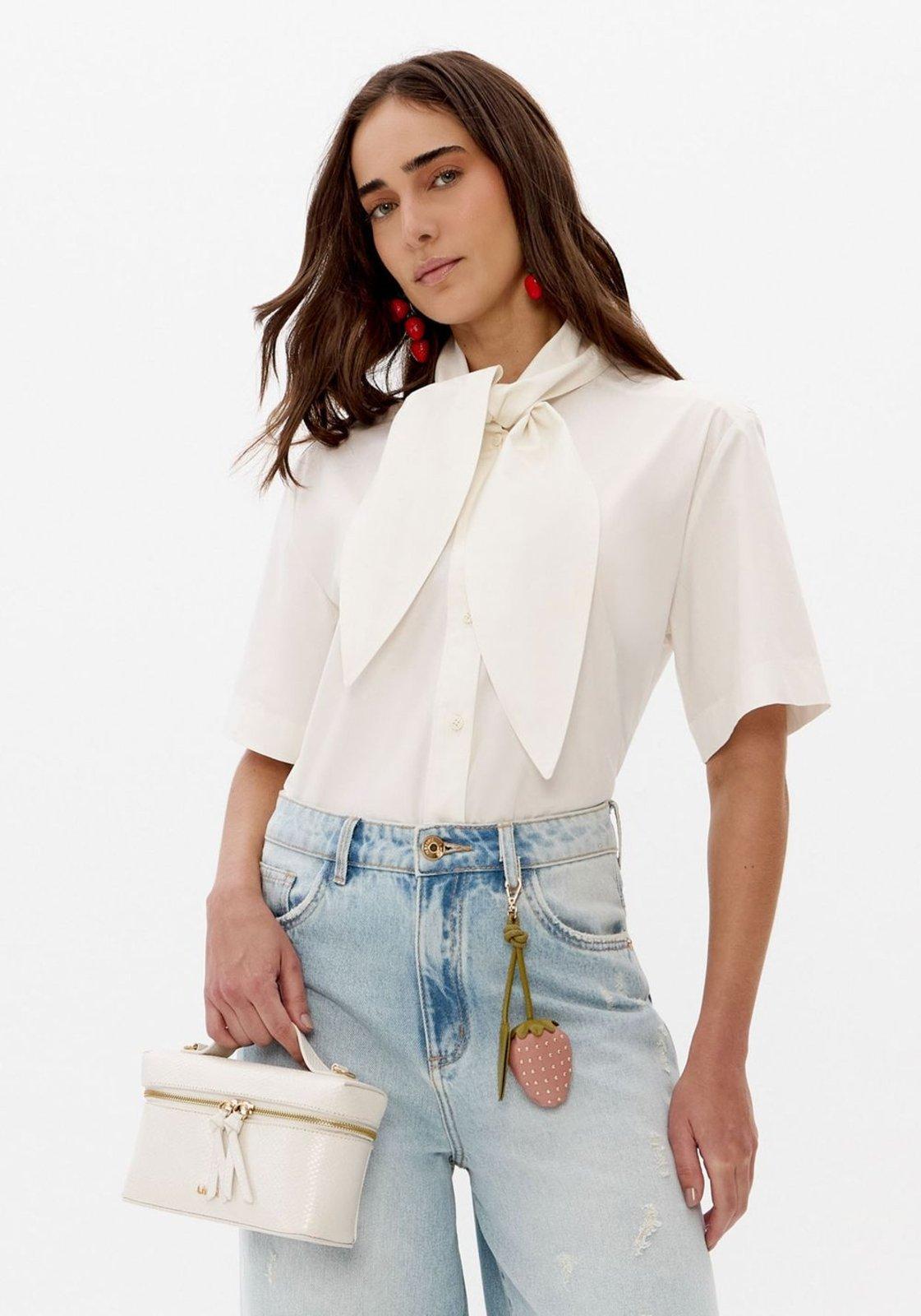 Camisa Manga Curta Com Amarração Lança Perfume