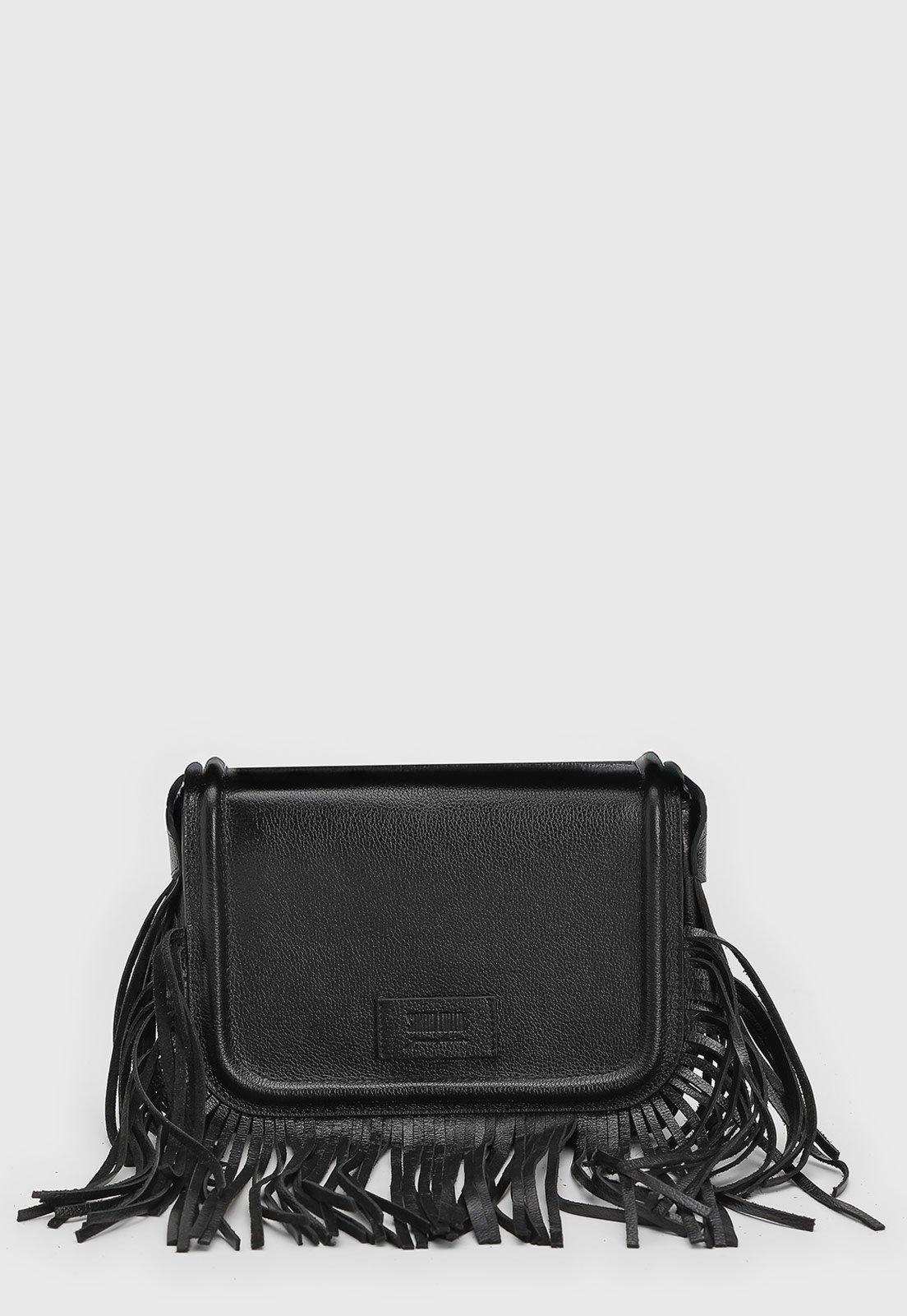 Bolsa Feminina Santa Lolla Franjas Preta
