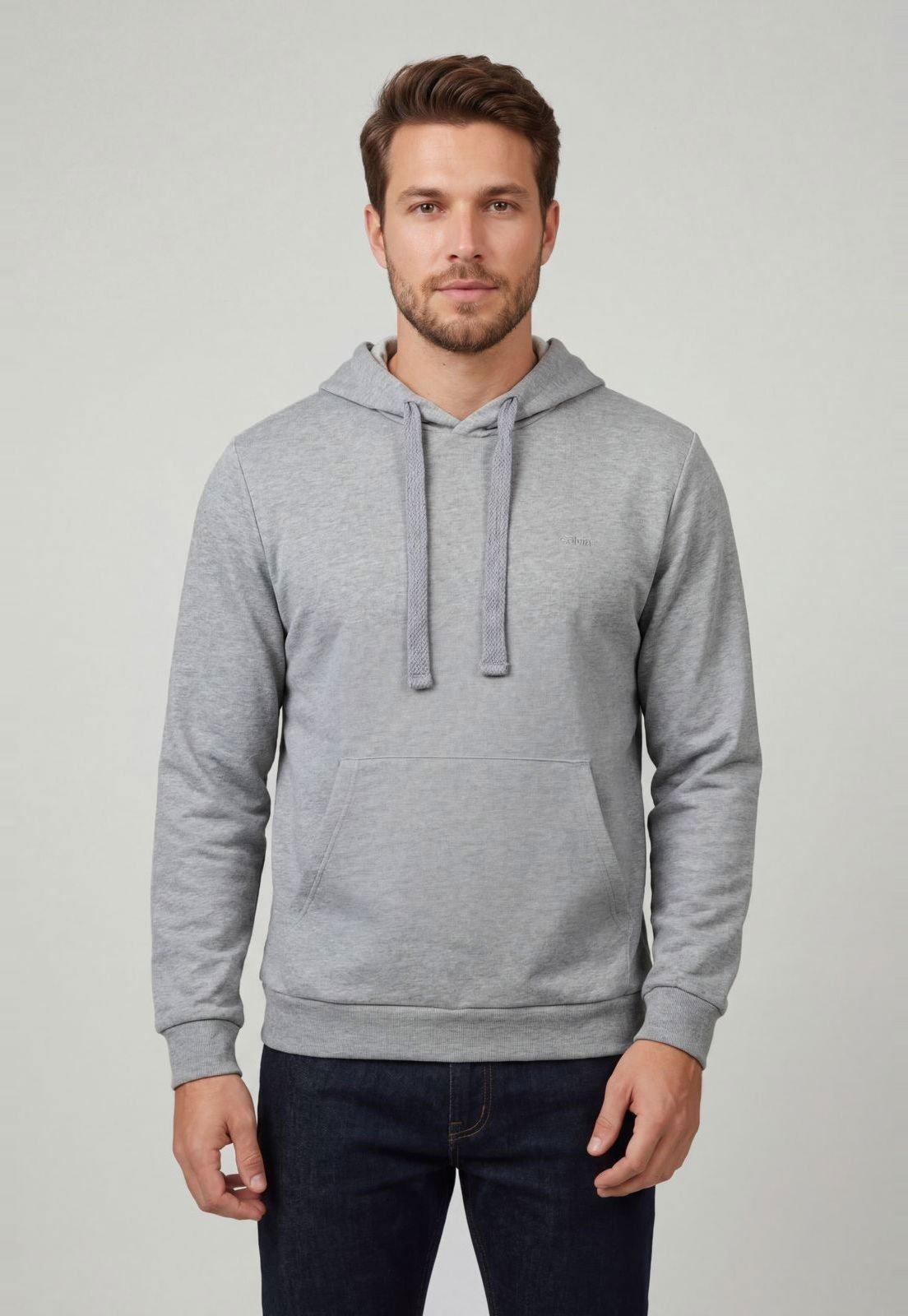 Blusa de Moletom Masculina Colcci Capuz Cinza