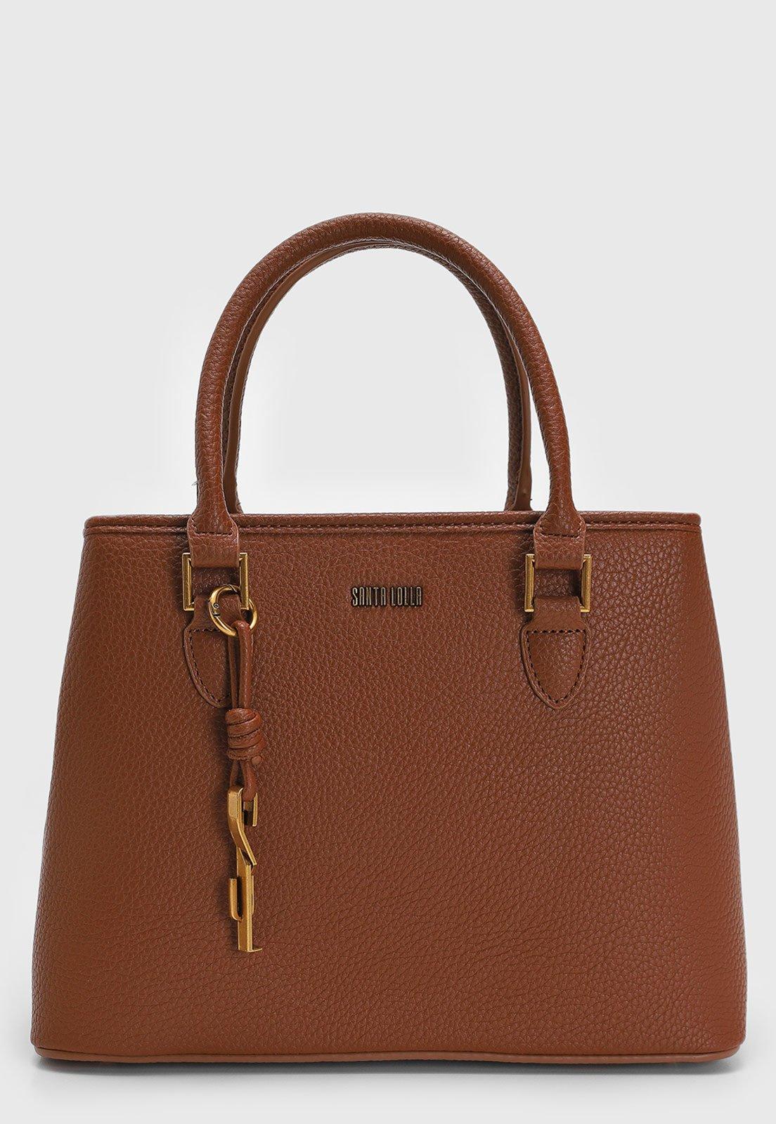 Bolsa Grande Feminina Santa Lolla Estruturada Caramelo