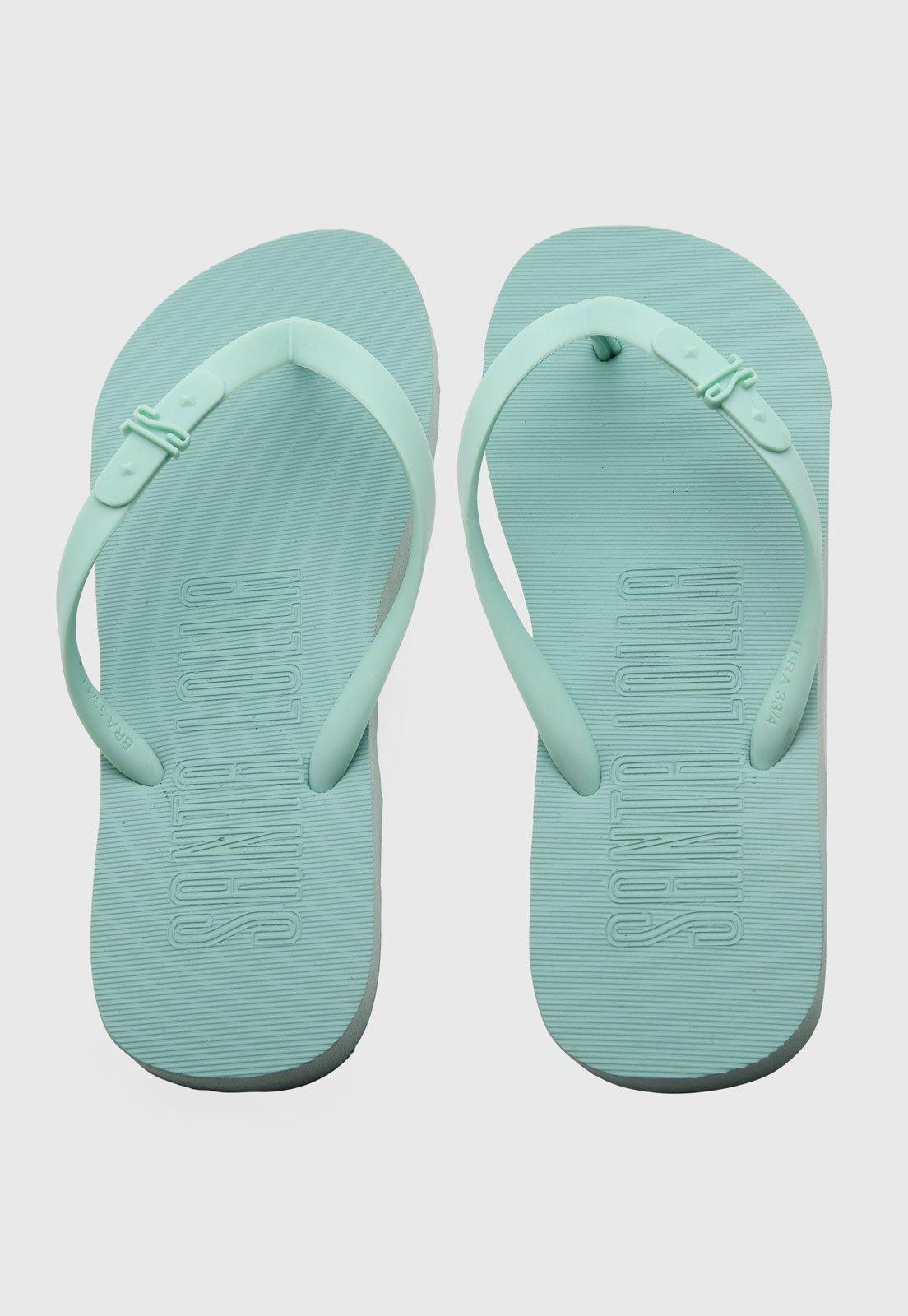Chinelo Feminino Santa Lolla Dedo Verde Água