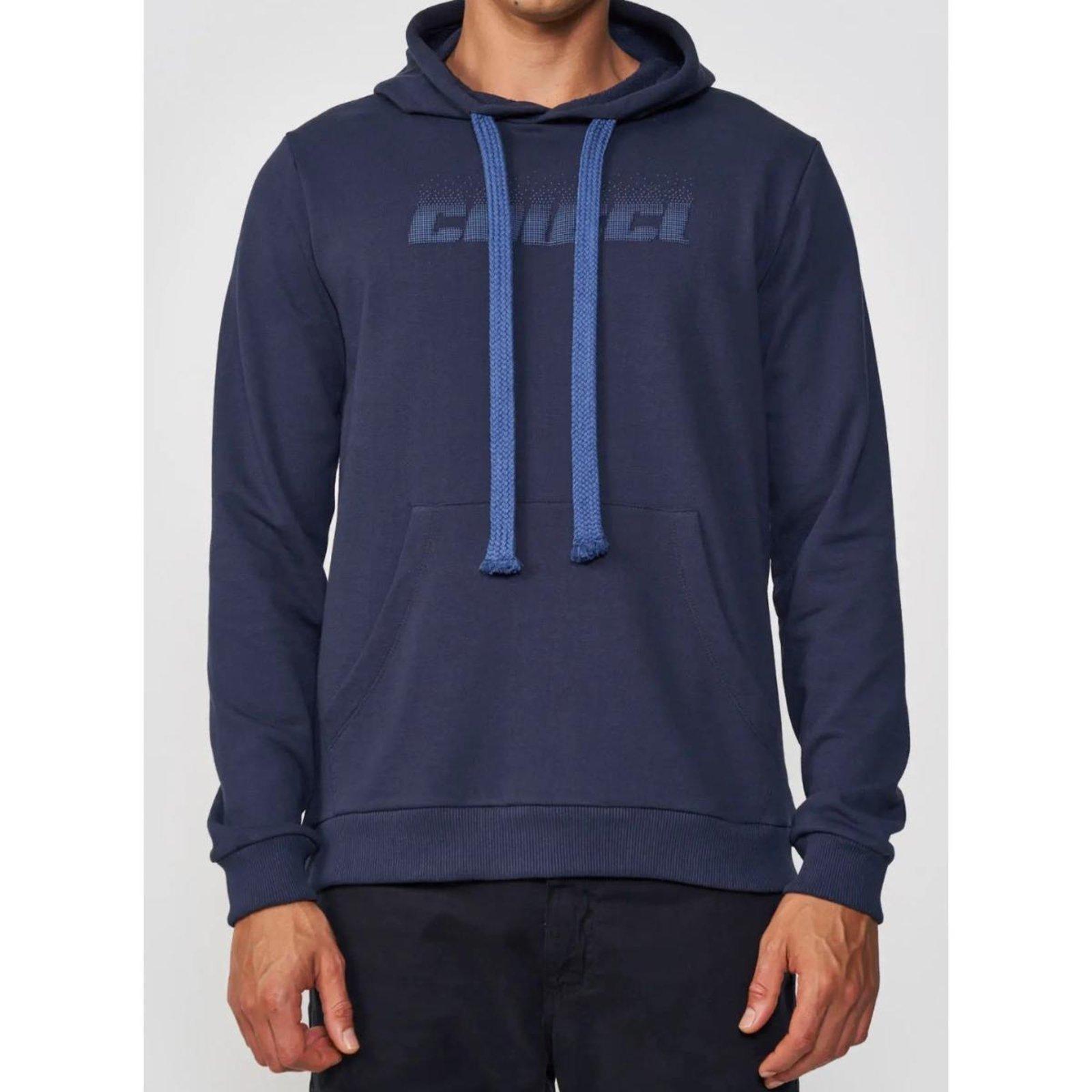 Blusão Moletom Colcci com Capuz Azul Sideral