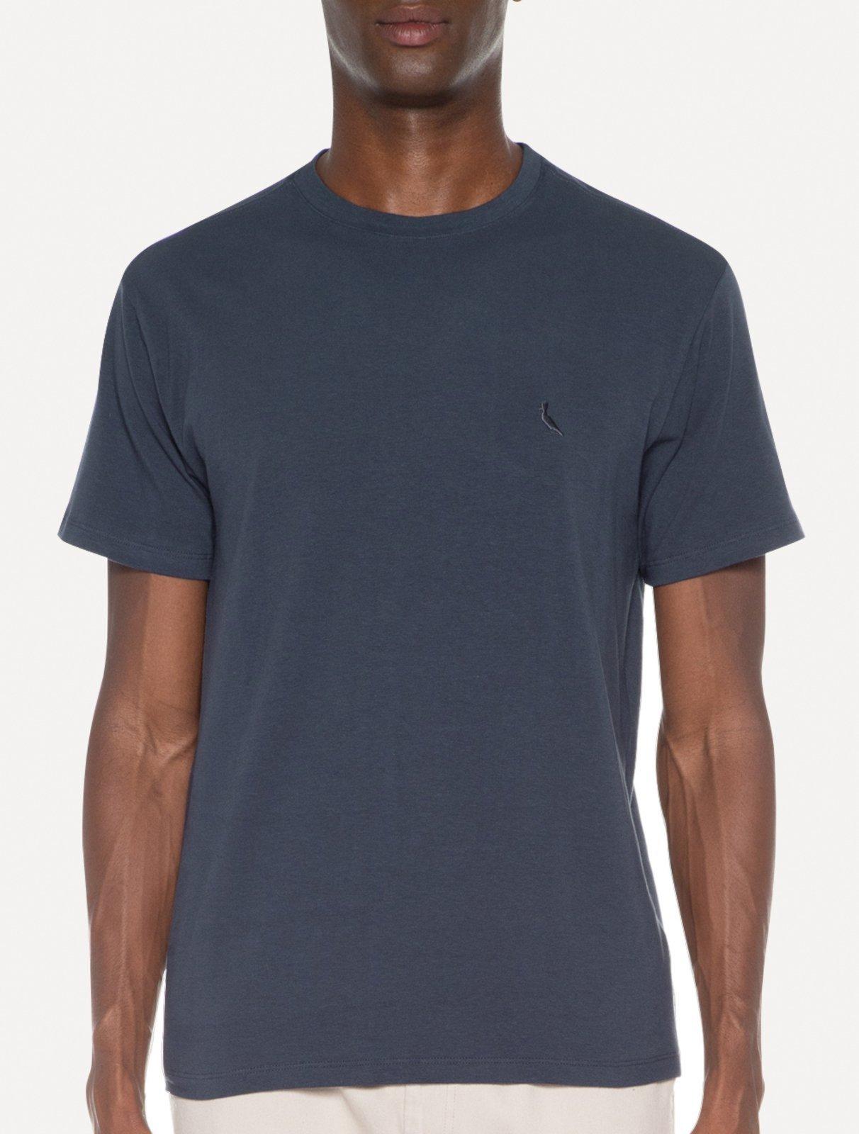 Camiseta Reserva Masculina Super Slim C-Neck Azul Marinho
