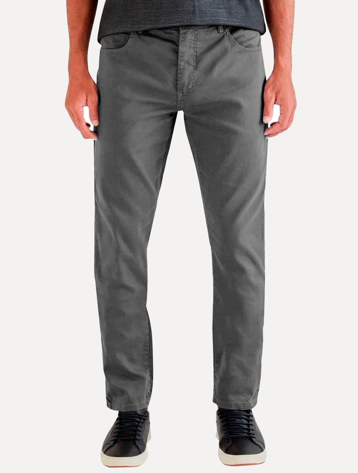 Calça Reserva Jeans Masculina Slim Color Cinza Claro