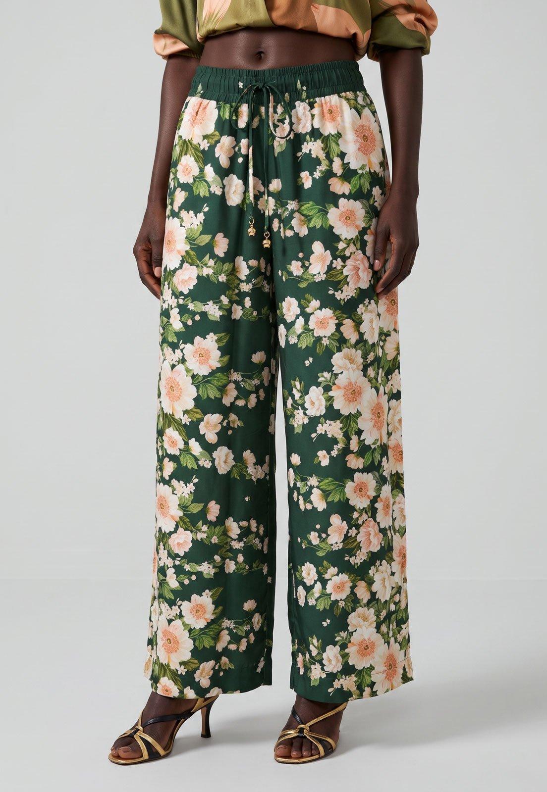 Calça Feminina FARM Floral Verde