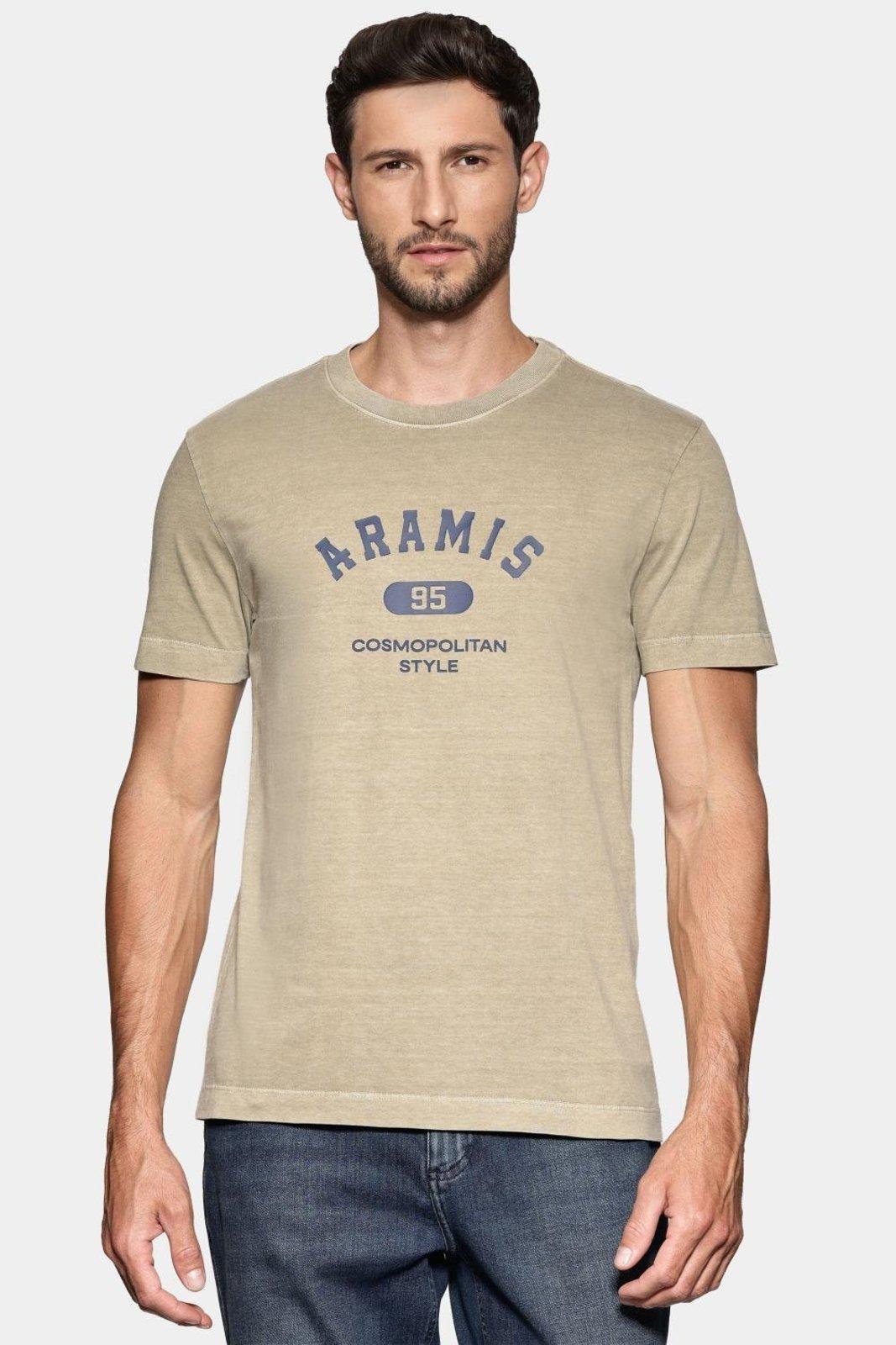 Camiseta Aramis Manga Curta Lavada Estampa Craquele