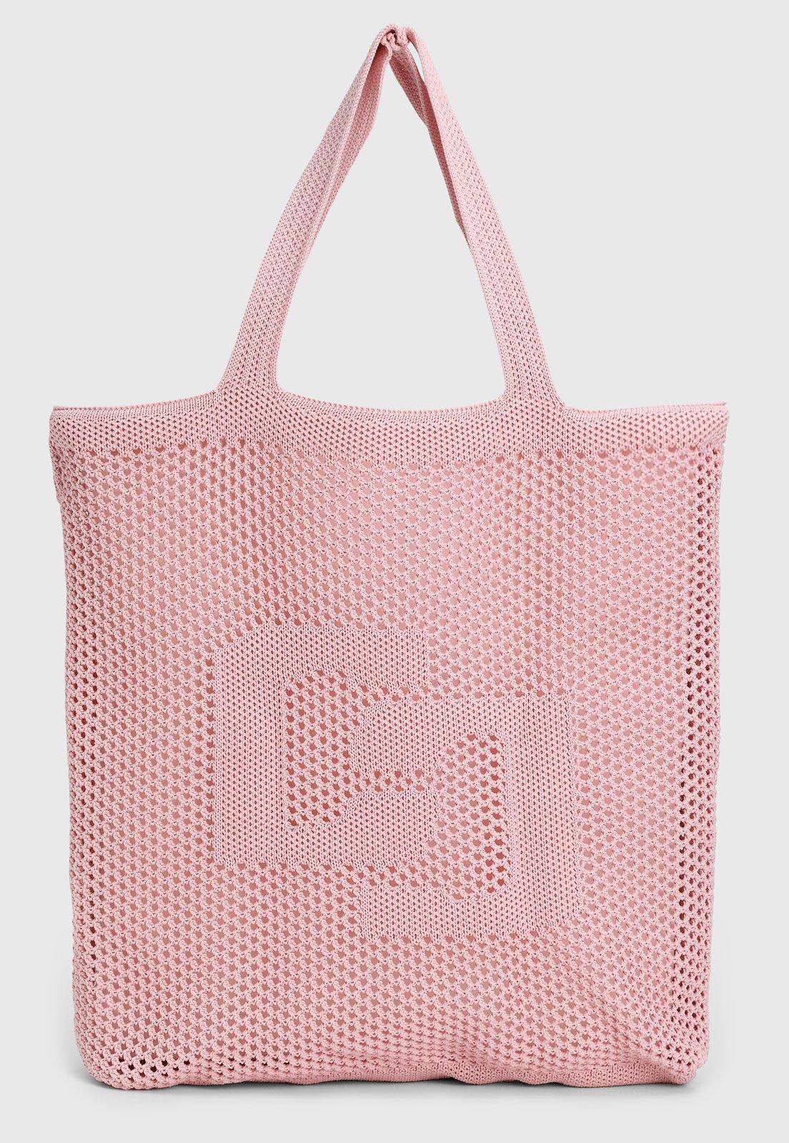 Bolsa Feminina Colcci Grande Trama Aberta Rosa