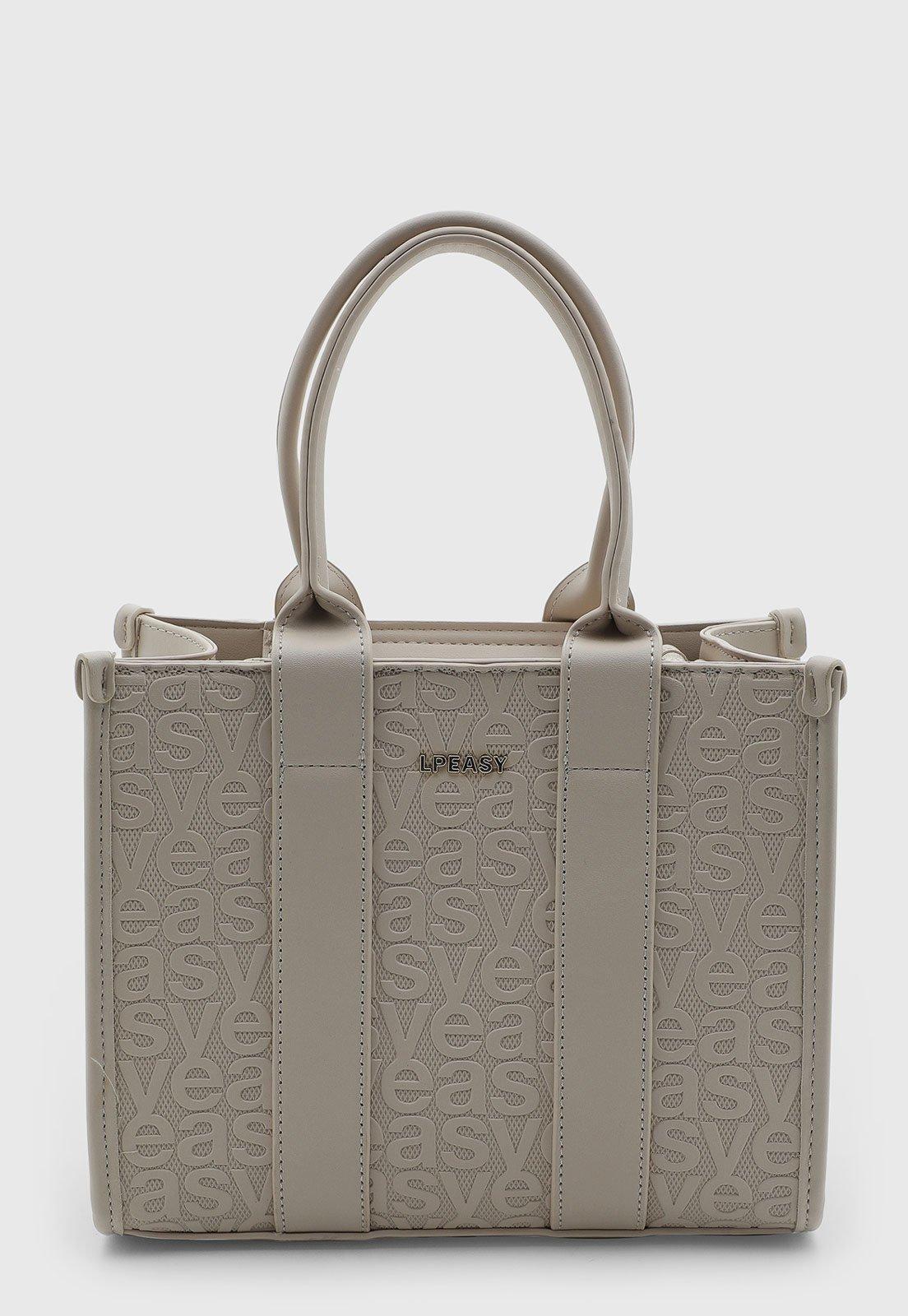 Bolsa Feminina Lança Perfume Estruturada Bege