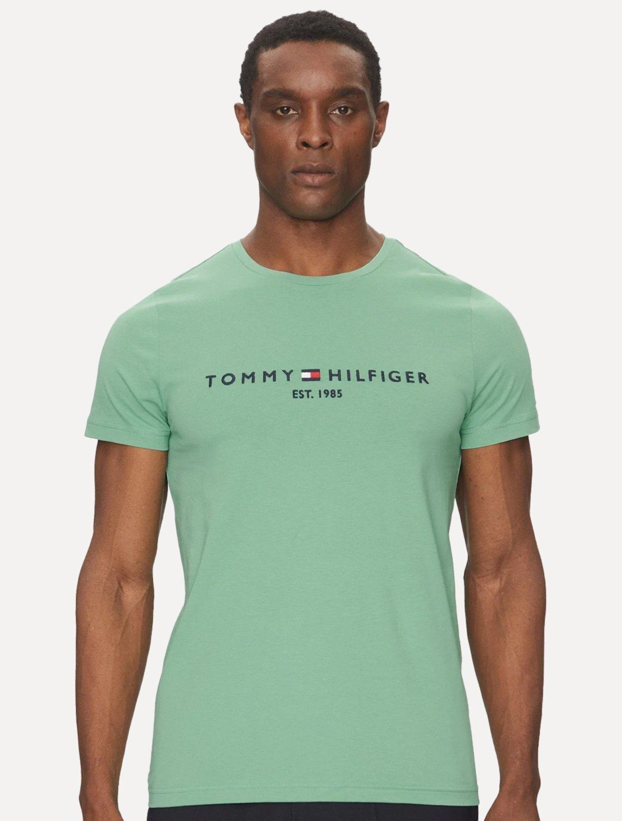 Camiseta Tommy Hilfiger Core Logo Tee Verde Menta