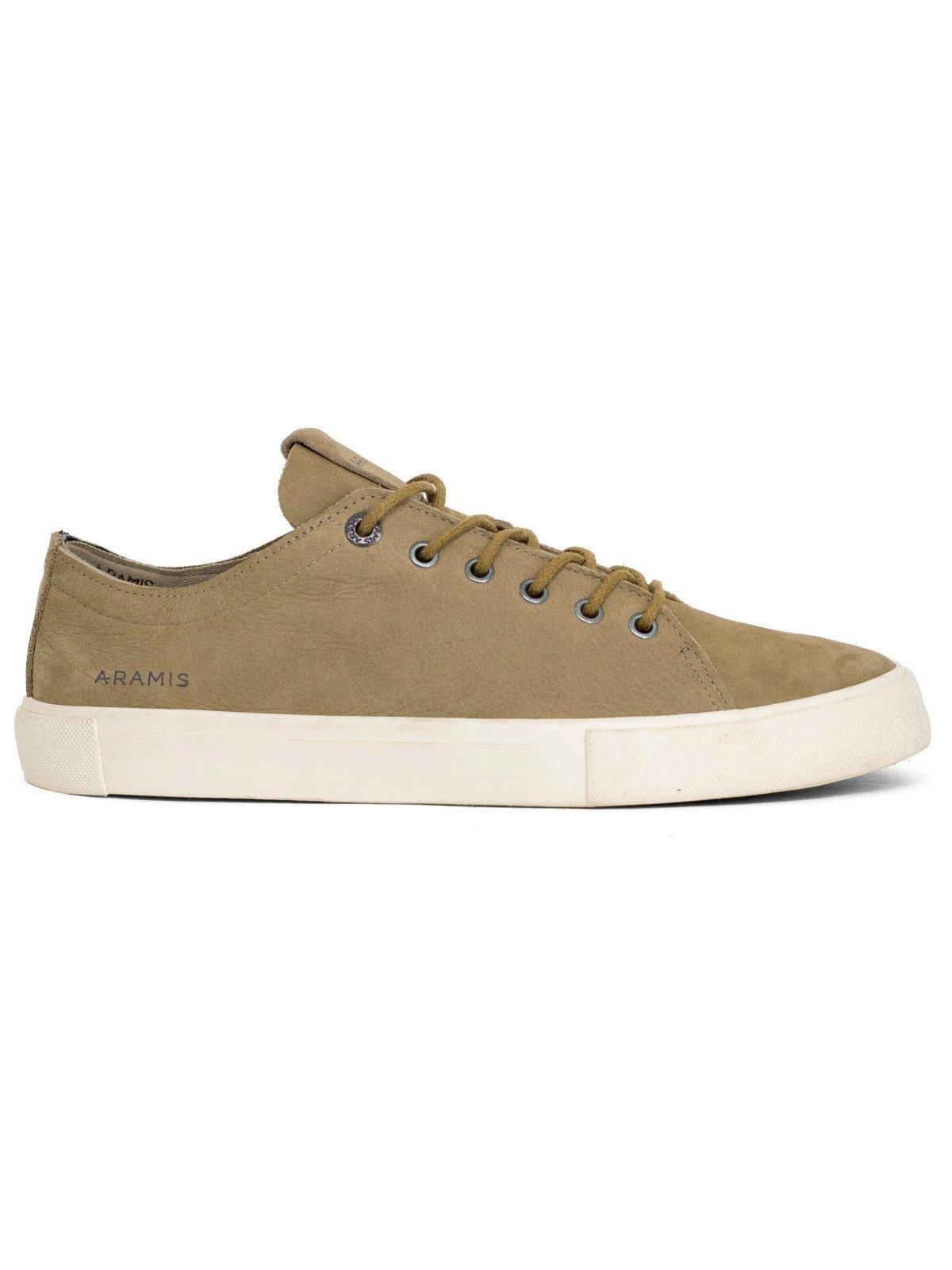 Tênis Masculino Aramis Casual Easy Sidelong Couro Legítimo Cadarço Confortável Marrom Castanho