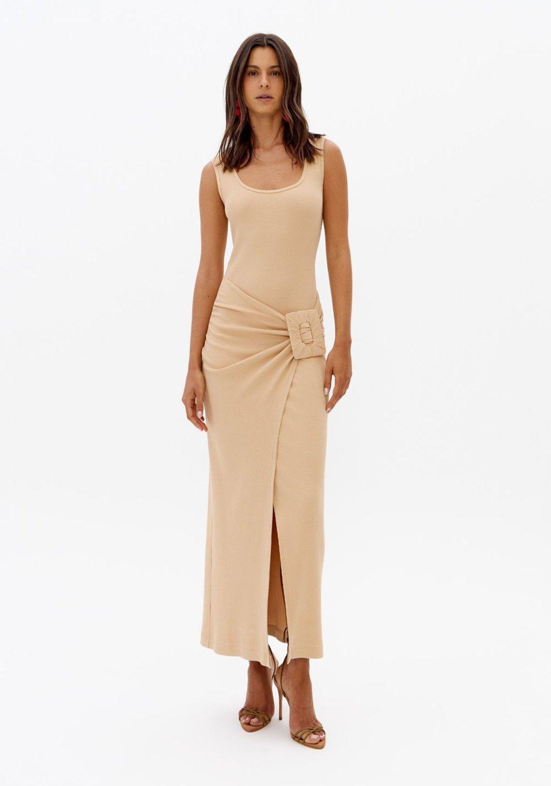 Vestido Canelado Sem Mangas Lança Perfume