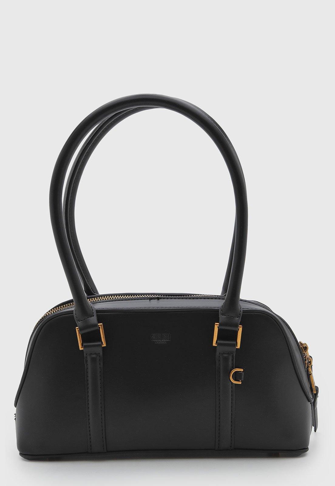 Bolsa Feminina Santa Lolla Média Estruturada Preta