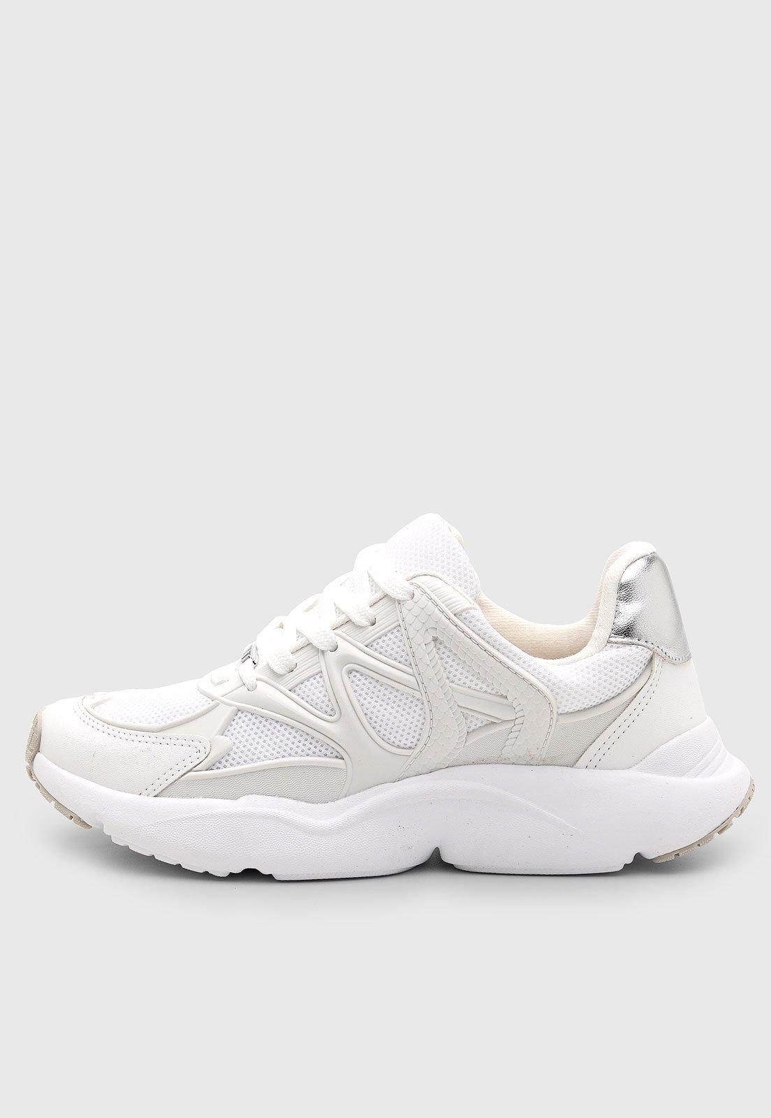 Tênis Feminino Vizzano Detalhe Metalizado Branco