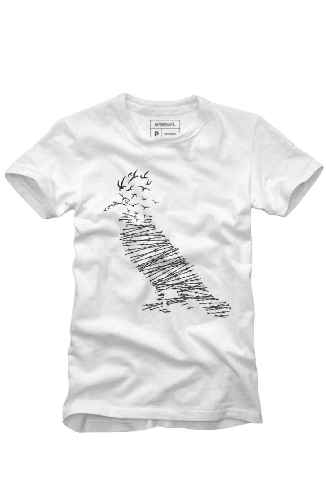Camiseta Pica Pau Lib De Pensamento Conforto Casual Reserva Branco.
