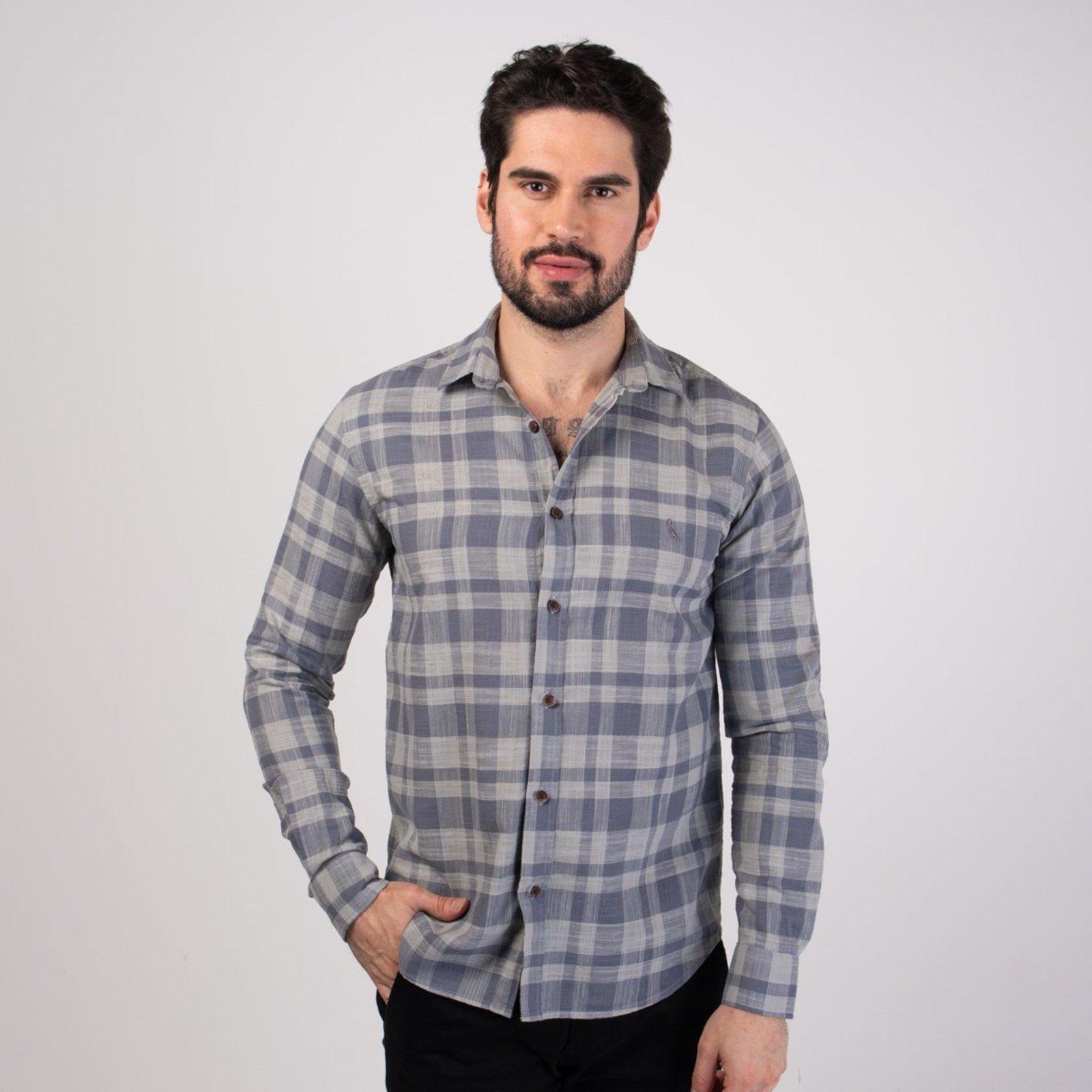 Camisa Reserva Flame Xadrez Cinza