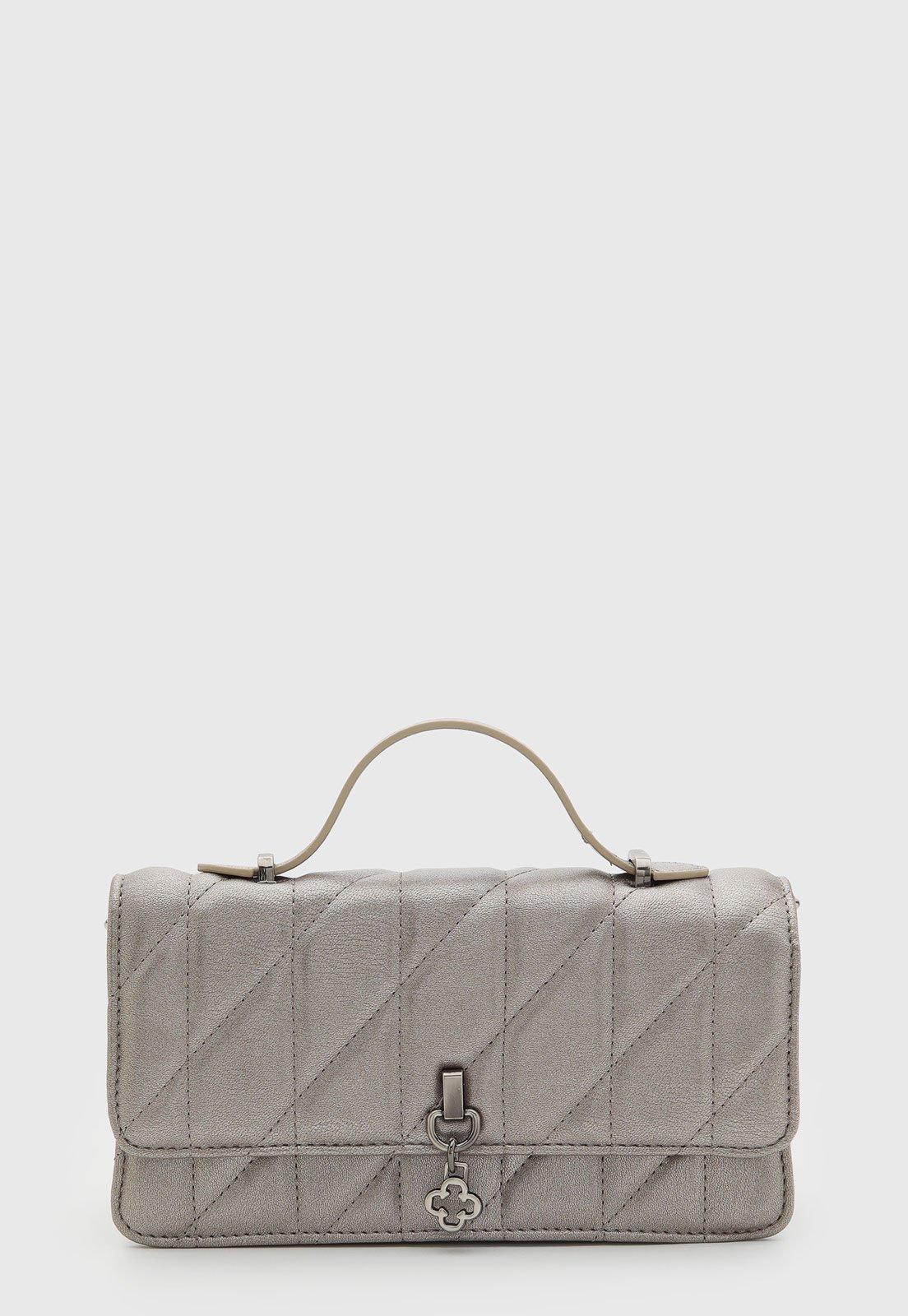 Bolsa Capodarte Matelassê Metalizada Prata