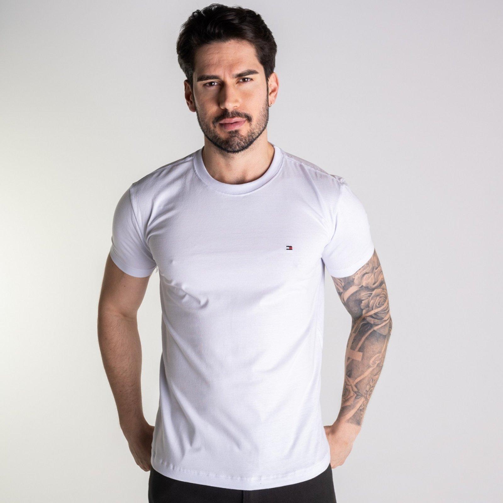 Camiseta Tommy Hilfiger Básica Branca