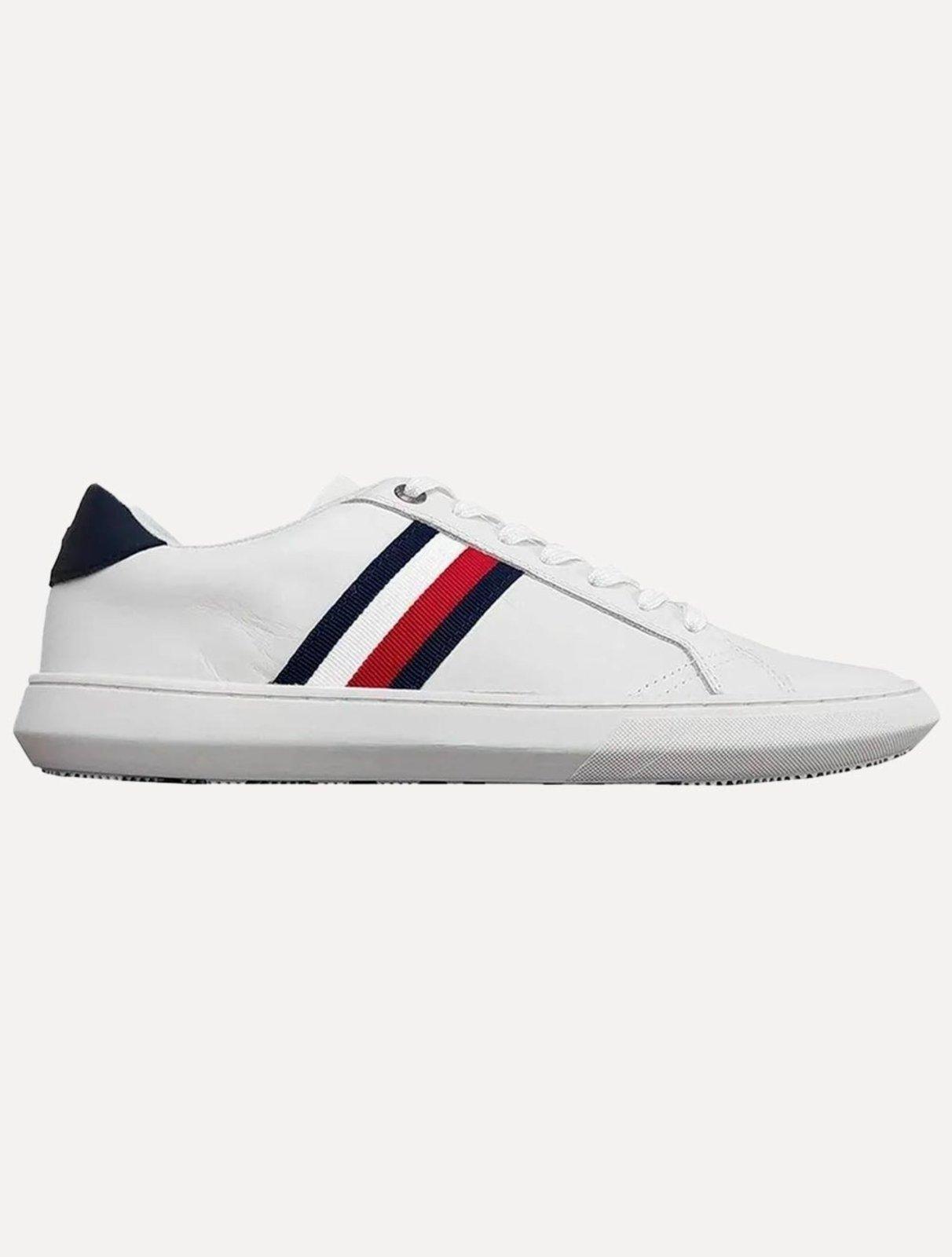 Tênis Tommy Hilfiger Masculino Couro Daniel 6A2 Off-White