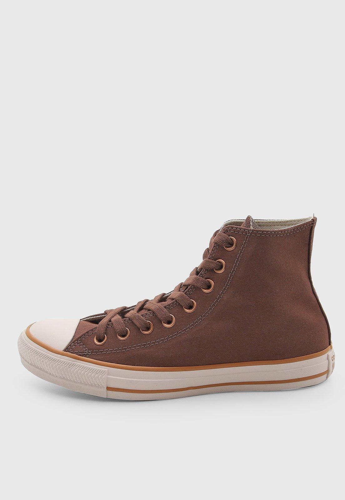 Tênis Feminino Converse Chuck Taylor All Star Cano Alto Marrom