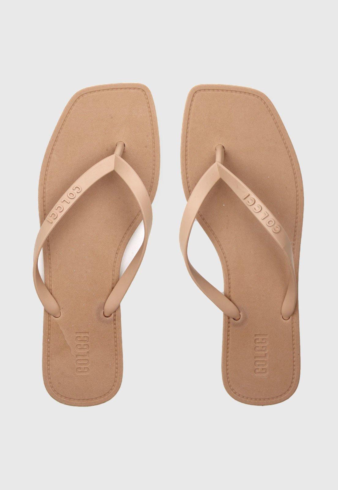 Chinelo Colcci Sola Quadrada Caramelo