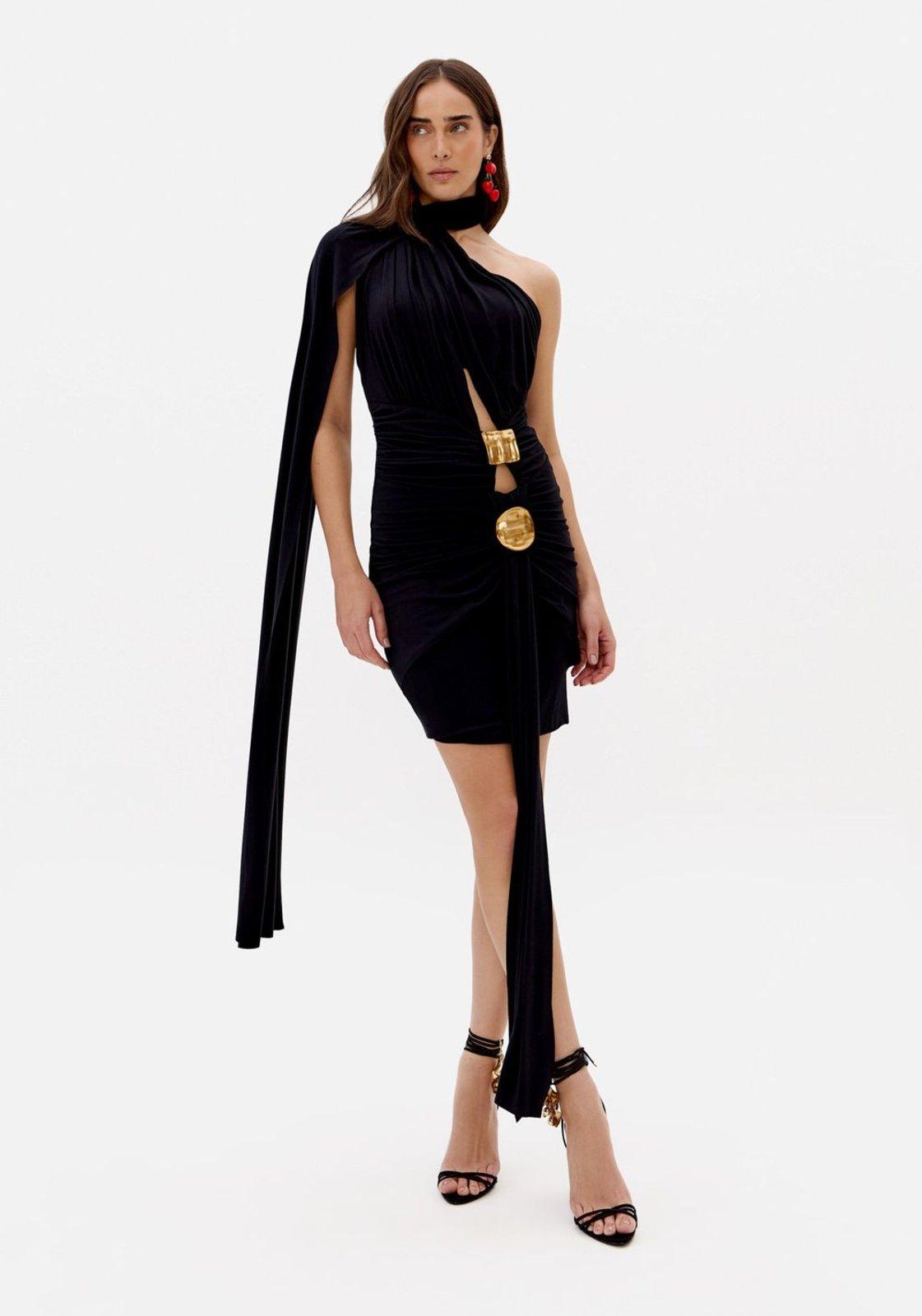 Vestido Curto Com Aviamentos Lança Perfume