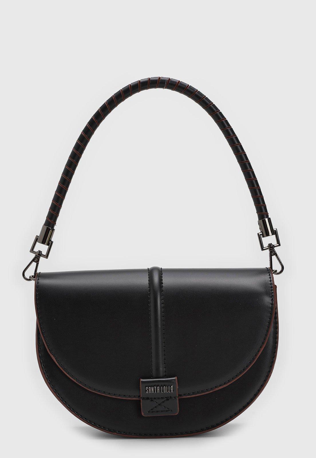 Bolsa Tiracolo Santa Lolla Alça Dupla Preta