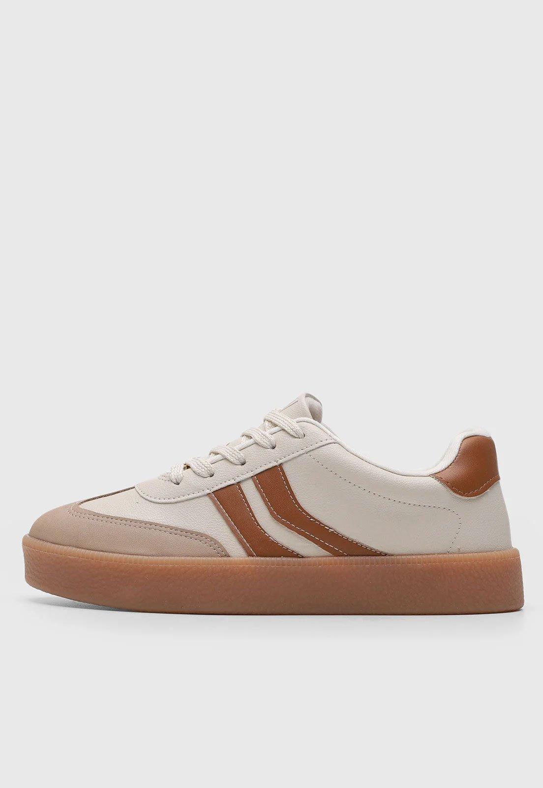 Tênis Feminino Vizzano Cadarço Bege