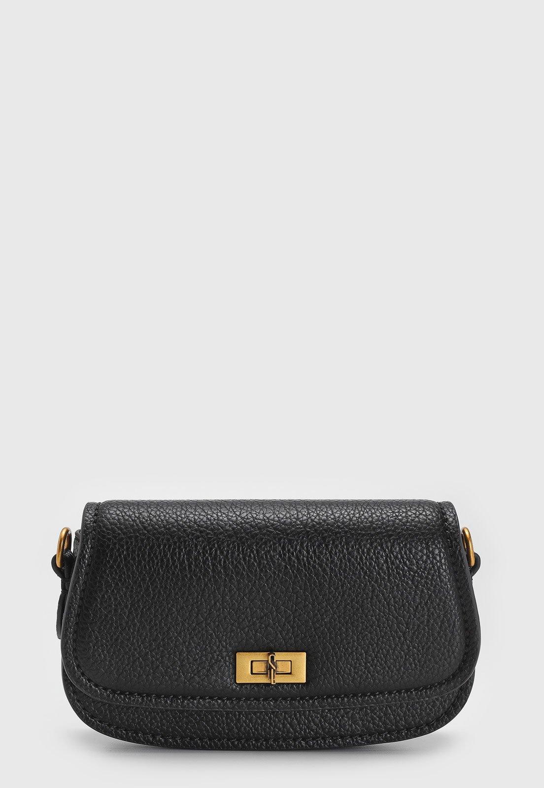 Bolsa Feminina Santa Lolla Média Texturizada Preta