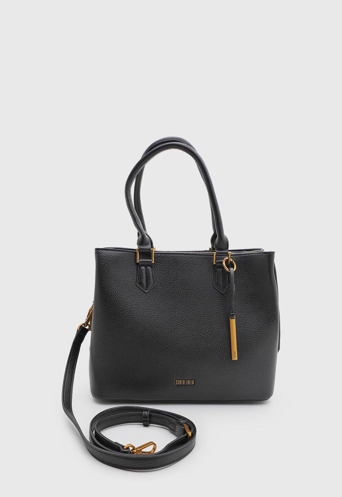 Bolsa Feminina Santa Lolla Texturizada Preta