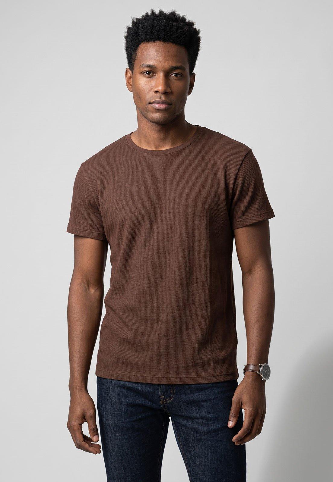Camiseta Masculina Reserva Waffle Marrom